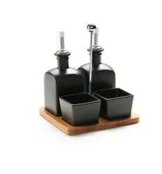 Menage-Set Tapas Olives Schwarz, 5-teilig