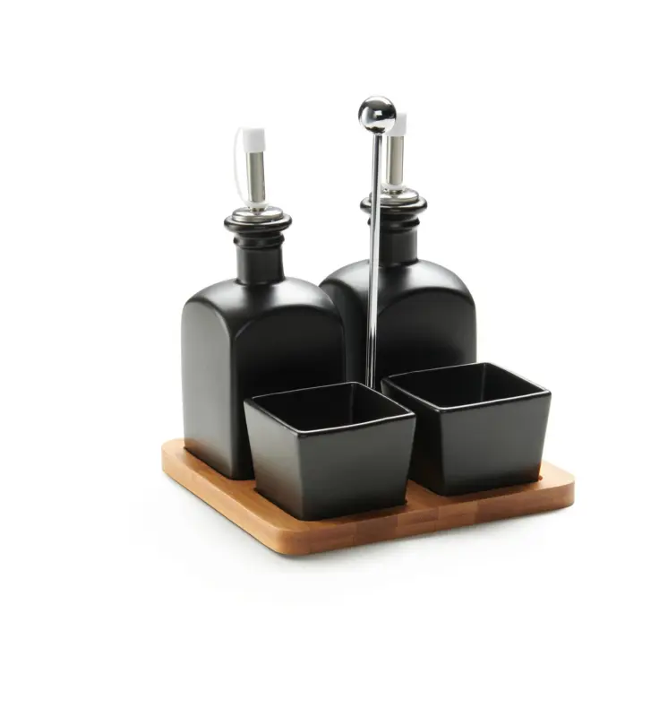 Menage-Set Tapas Olives Schwarz, 5-teilig
