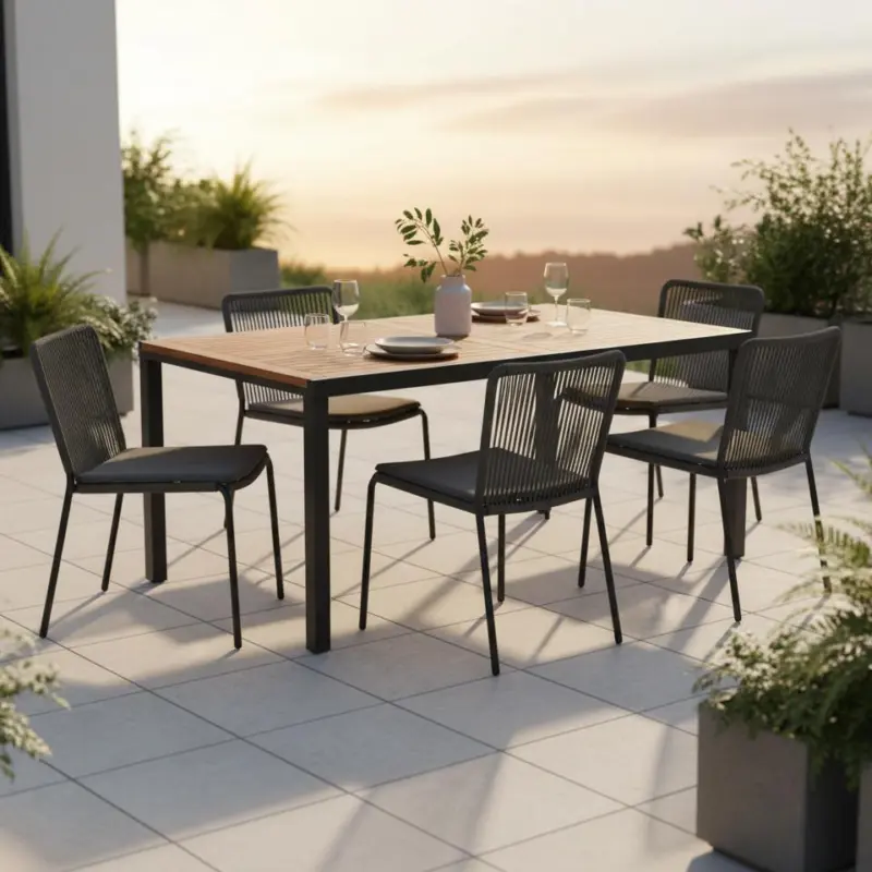 Gartentisch in Naturfarben massiv ca. 90x74x150cm