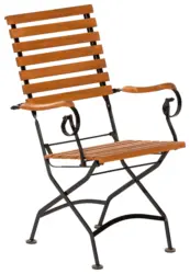 Gartensessel Schlossgarten Natur/Schwarz aus Eukalyptus