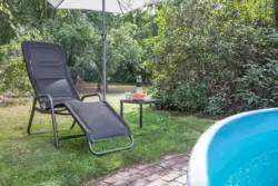 Kippliege Fano ca. 150x71x112 cm Schwarz