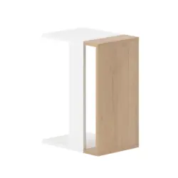 Beistelltisch Zetti ca. 30x57x40 cm Wei&szlig;/Eiche