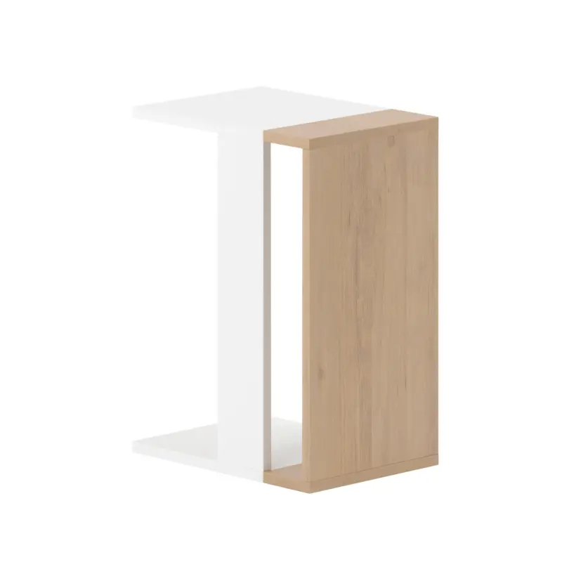 Beistelltisch Zetti ca. 30x57x40 cm Wei&szlig;/Eiche