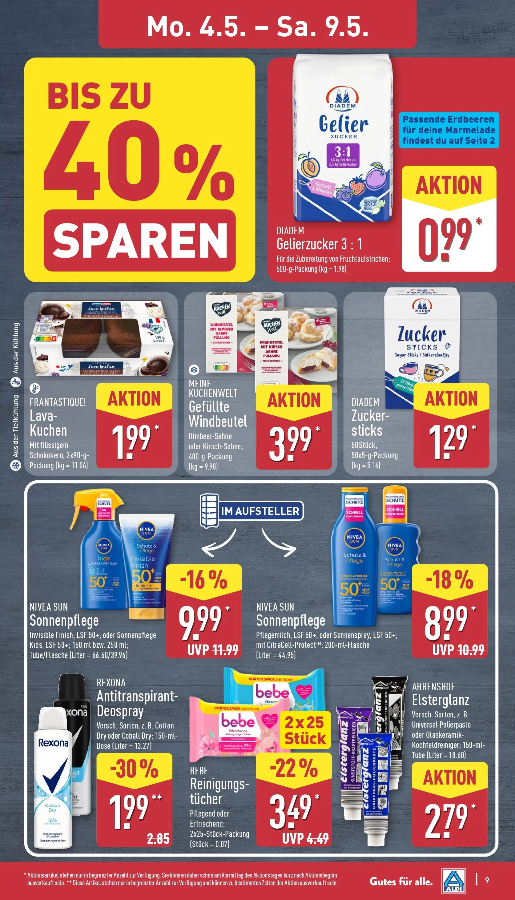 Aldi Wochenangebote (ab 04.05.2026) » Angebote Online | Seite: 10 | Produkte: Gelierzucker, Antitranspirant, Zucker, Deospray