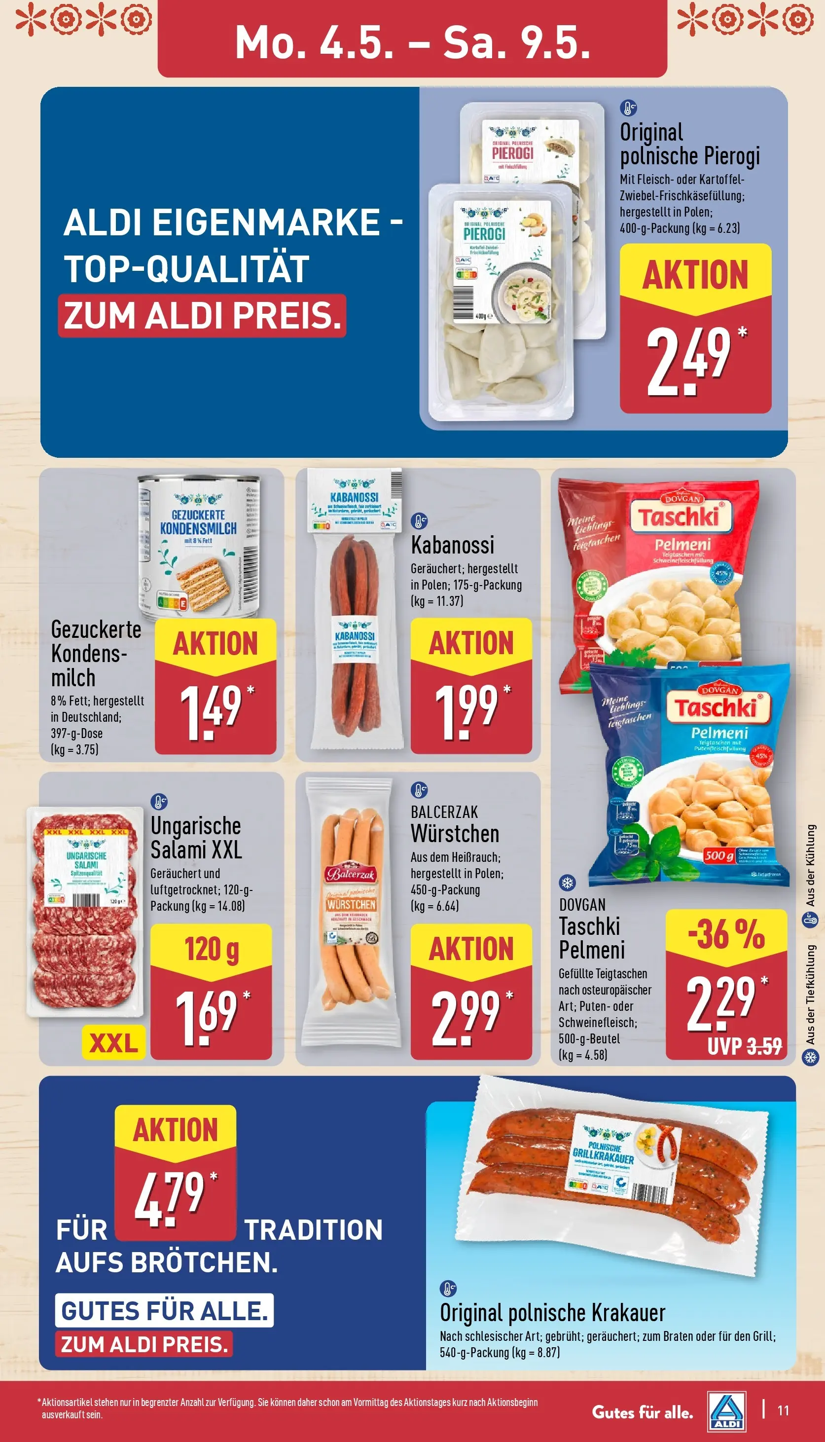 Aldi Wochenangebote (ab 04.05.2026) » Angebote Online | Seite: 12 | Produkte: Milch, Salami, Fleisch