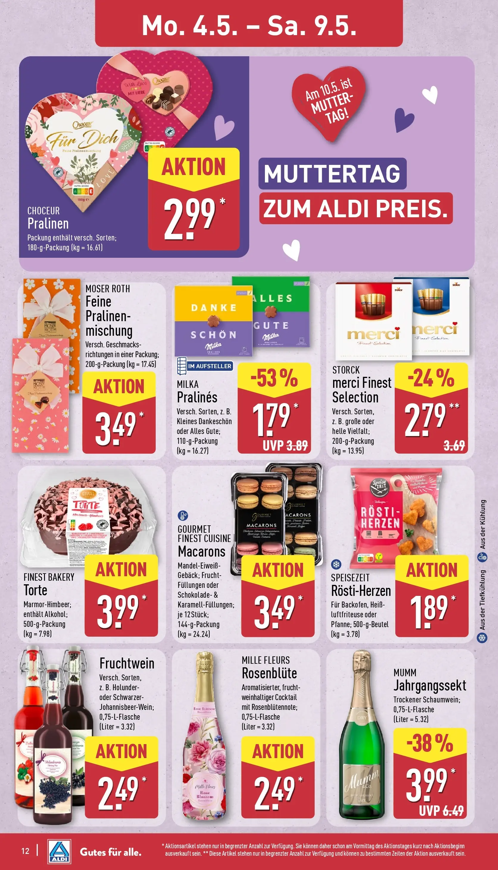 Aldi Wochenangebote (ab 04.05.2026) » Angebote Online | Seite: 13 | Produkte: Merci, Schokolade, Milka