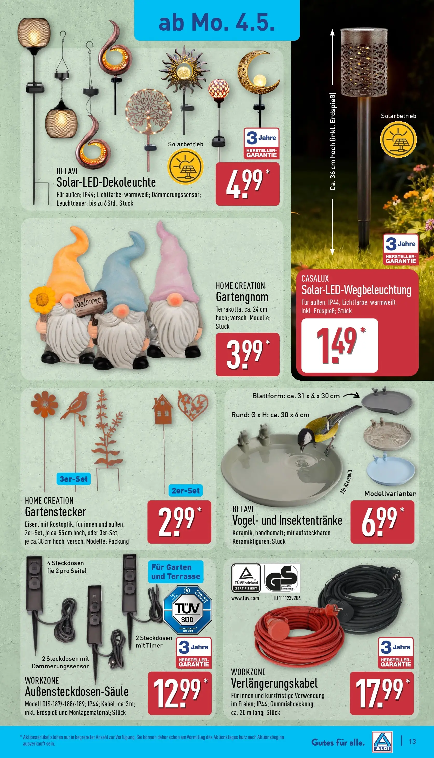 Aldi Wochenangebote (ab 04.05.2026) » Angebote Online | Seite: 14 | Produkte: Kabel, Belavi, Home creation