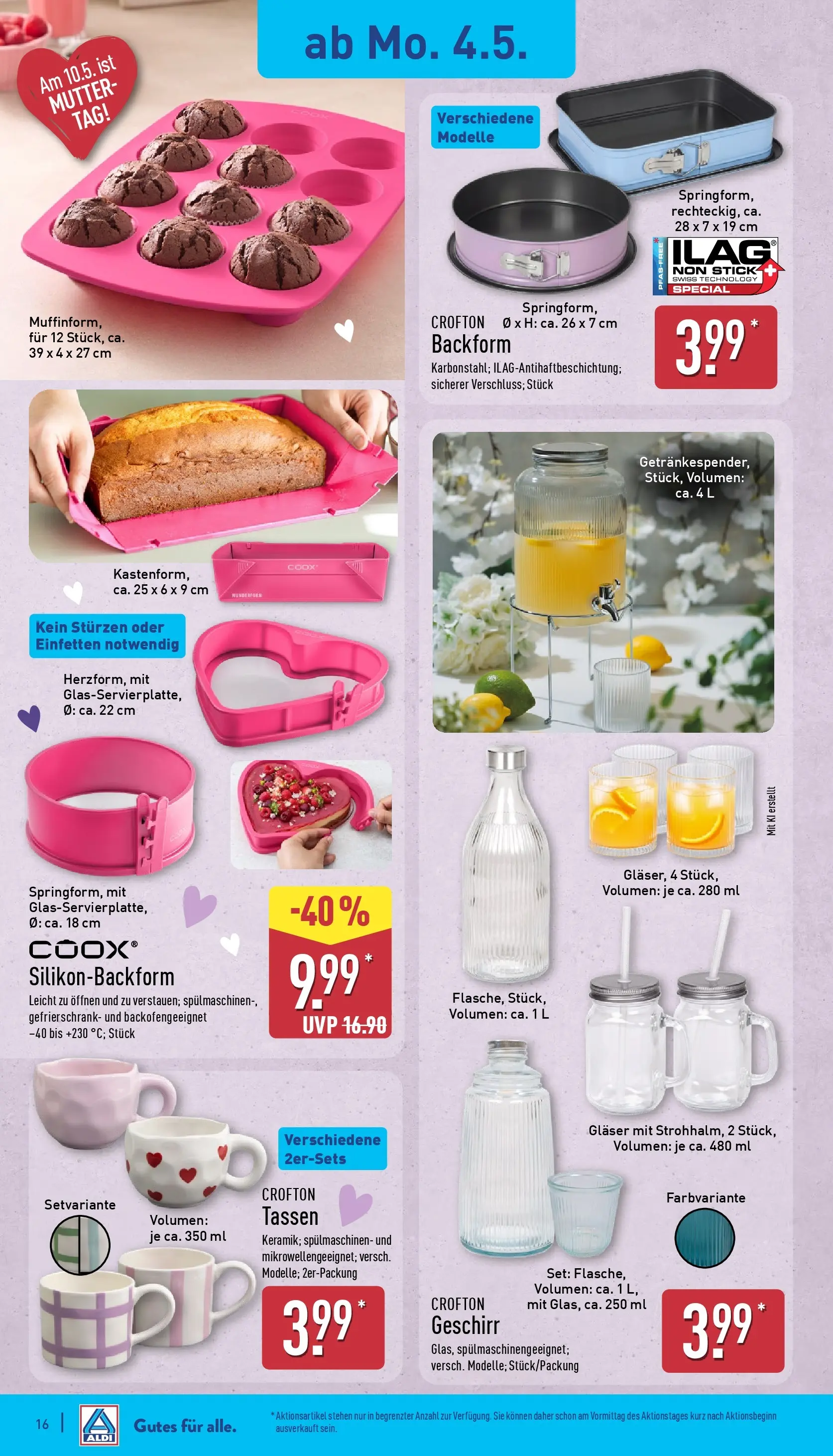Aldi Wochenangebote (ab 04.05.2026) » Angebote Online | Seite: 17 | Produkte: Gefrierschrank