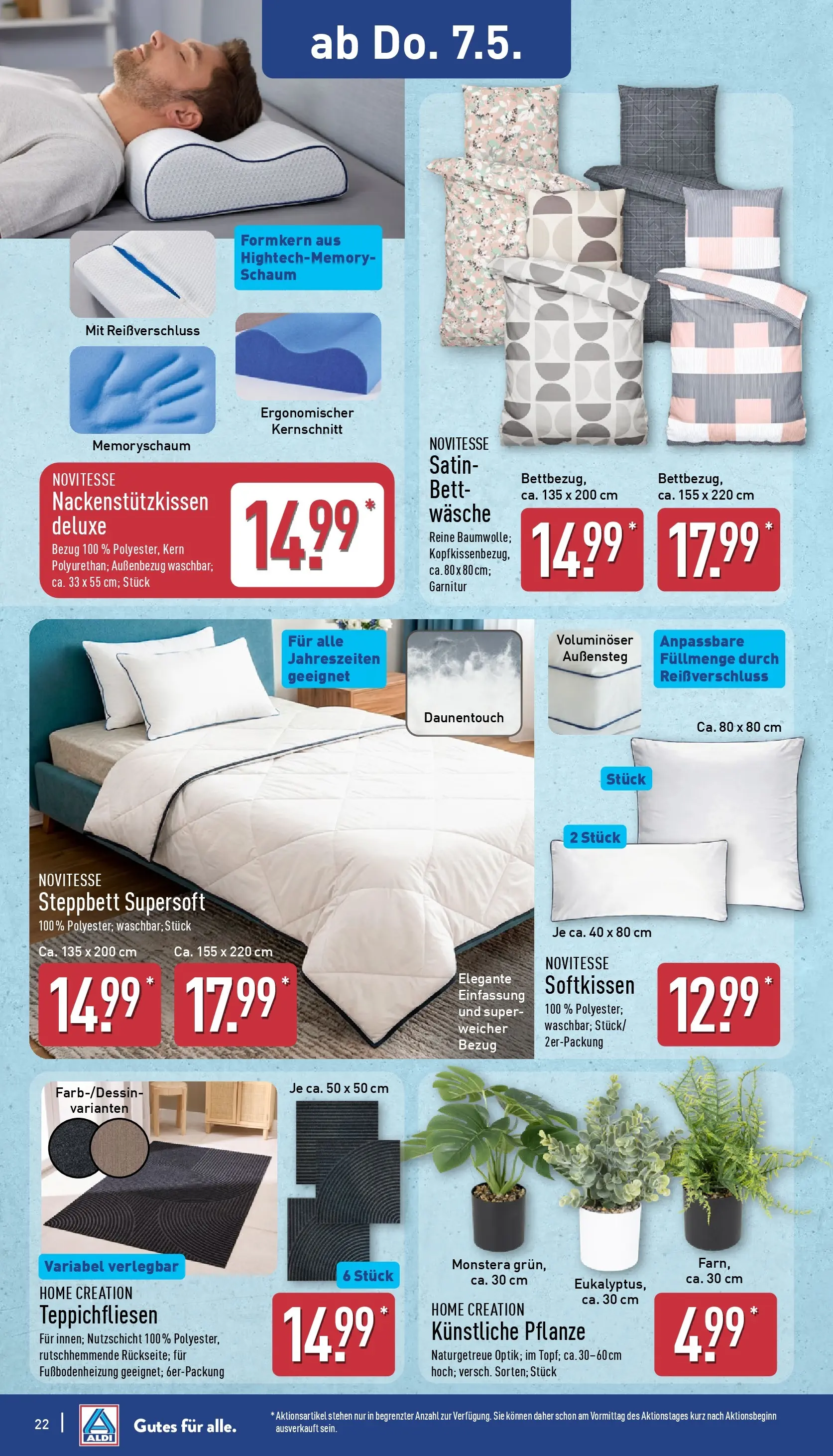 Aldi Wochenangebote (ab 04.05.2026) » Angebote Online | Seite: 23 | Produkte: Bett, Home creation