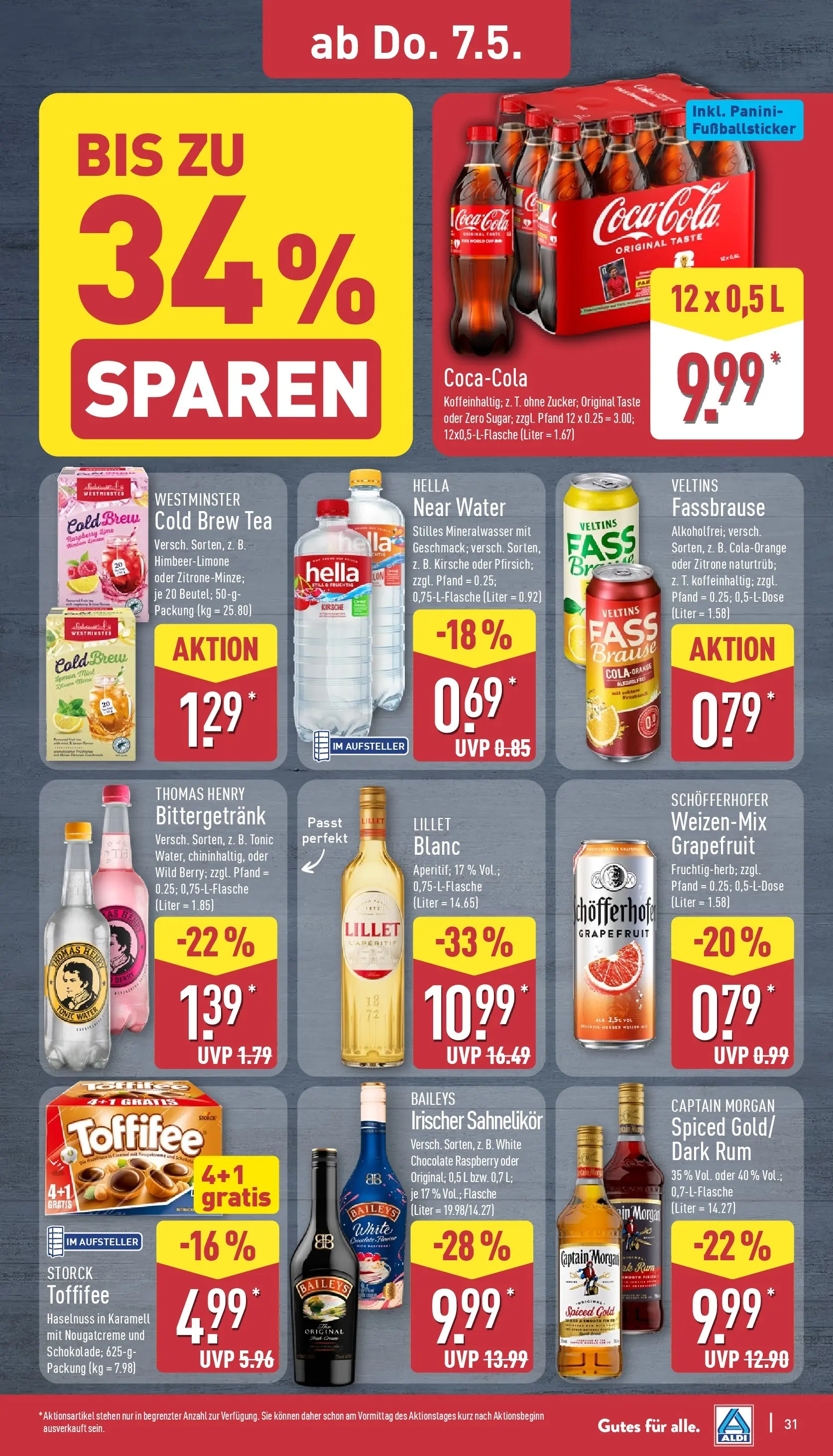 Aldi Wochenangebote (ab 04.05.2026) » Angebote Online | Seite: 32 | Produkte: Zitrone, Baileys, Fassbrause, Veltins