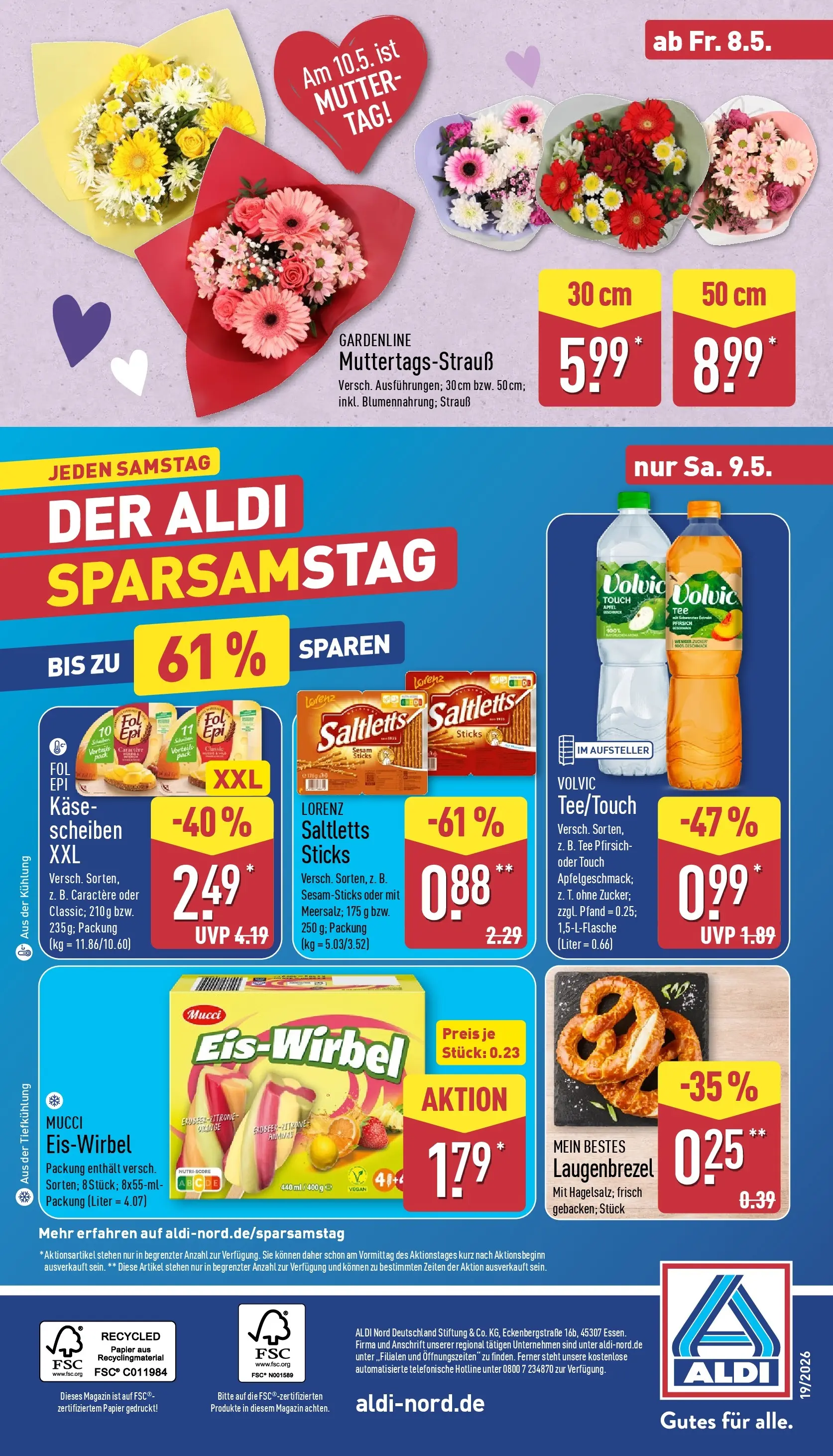 Aldi Wochenangebote (ab 04.05.2026) » Angebote Online | Seite: 33 | Produkte: Käse, Pfirsich, Tee, Volvic