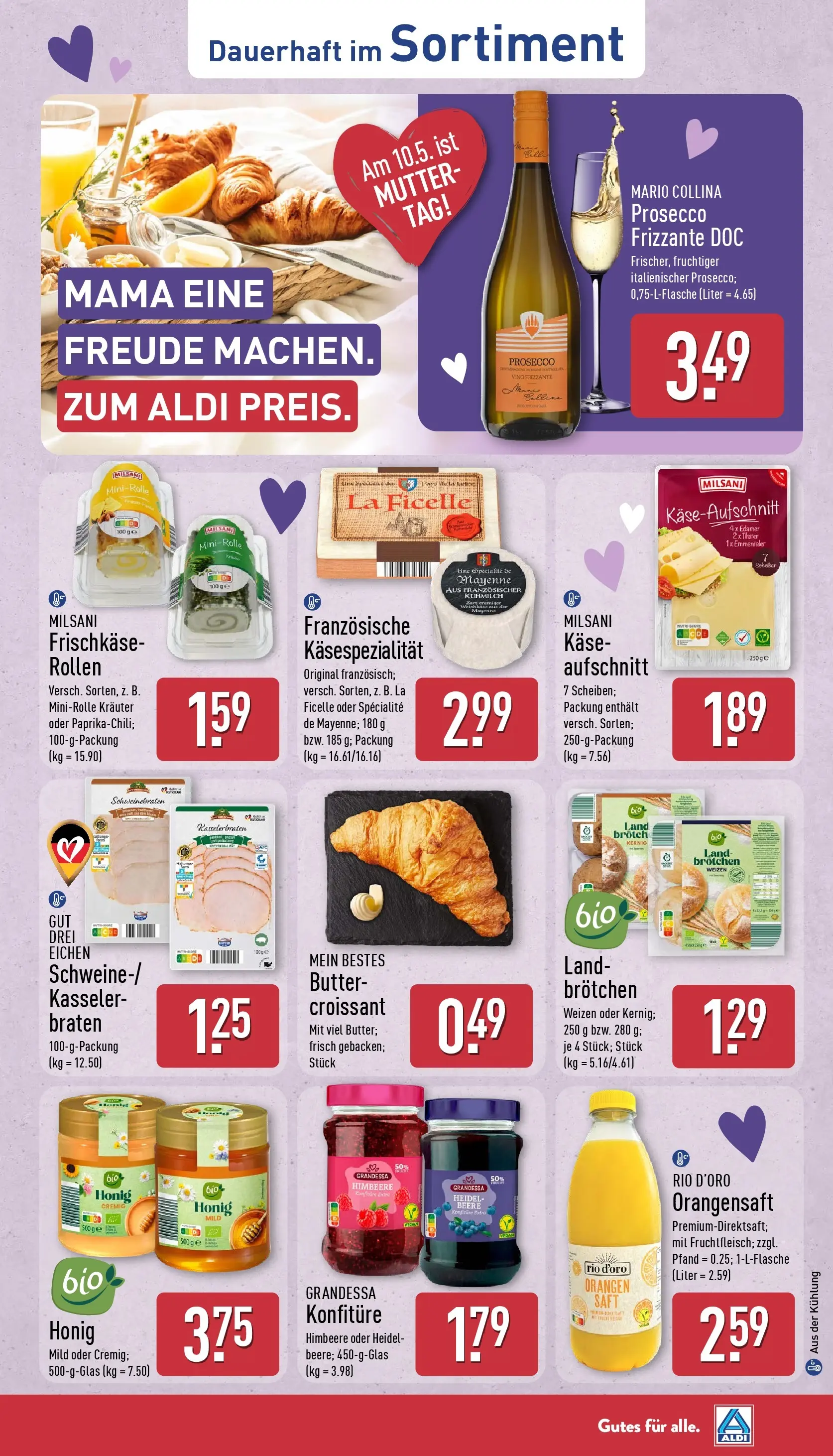 Aldi Wochenangebote (ab 04.05.2026) » Angebote Online | Seite: 34 | Produkte: Butter, Orangensaft, Edamer, Frischkase