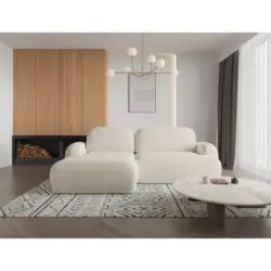Ecksofa Sevilla Plus in Boucl&eacute; Creme 275/175 cm