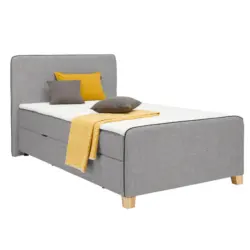 Boxbett 120/200 cm in Grau