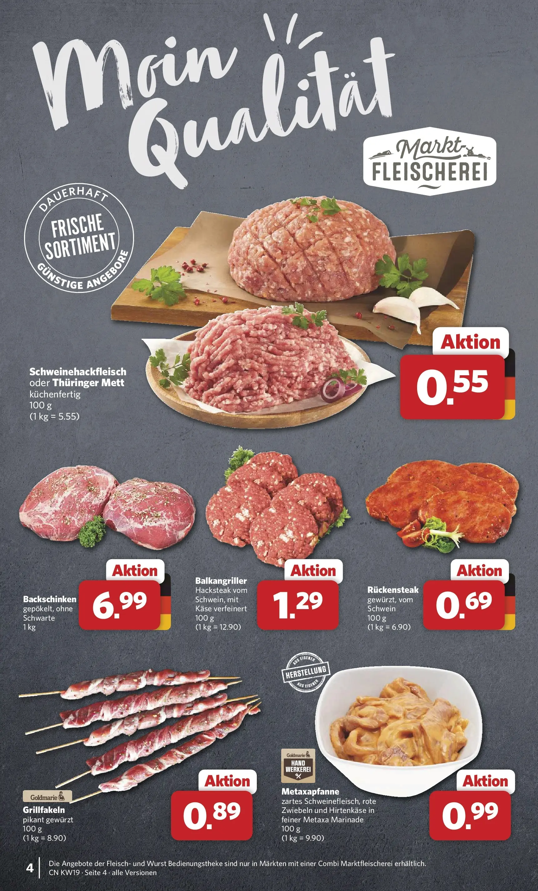 Combi Unsere Wochenangebote (ab 04.05.2026) zum Blättern | Seite: 4 | Produkte: Käse, Metaxa, Wurst, Fleisch