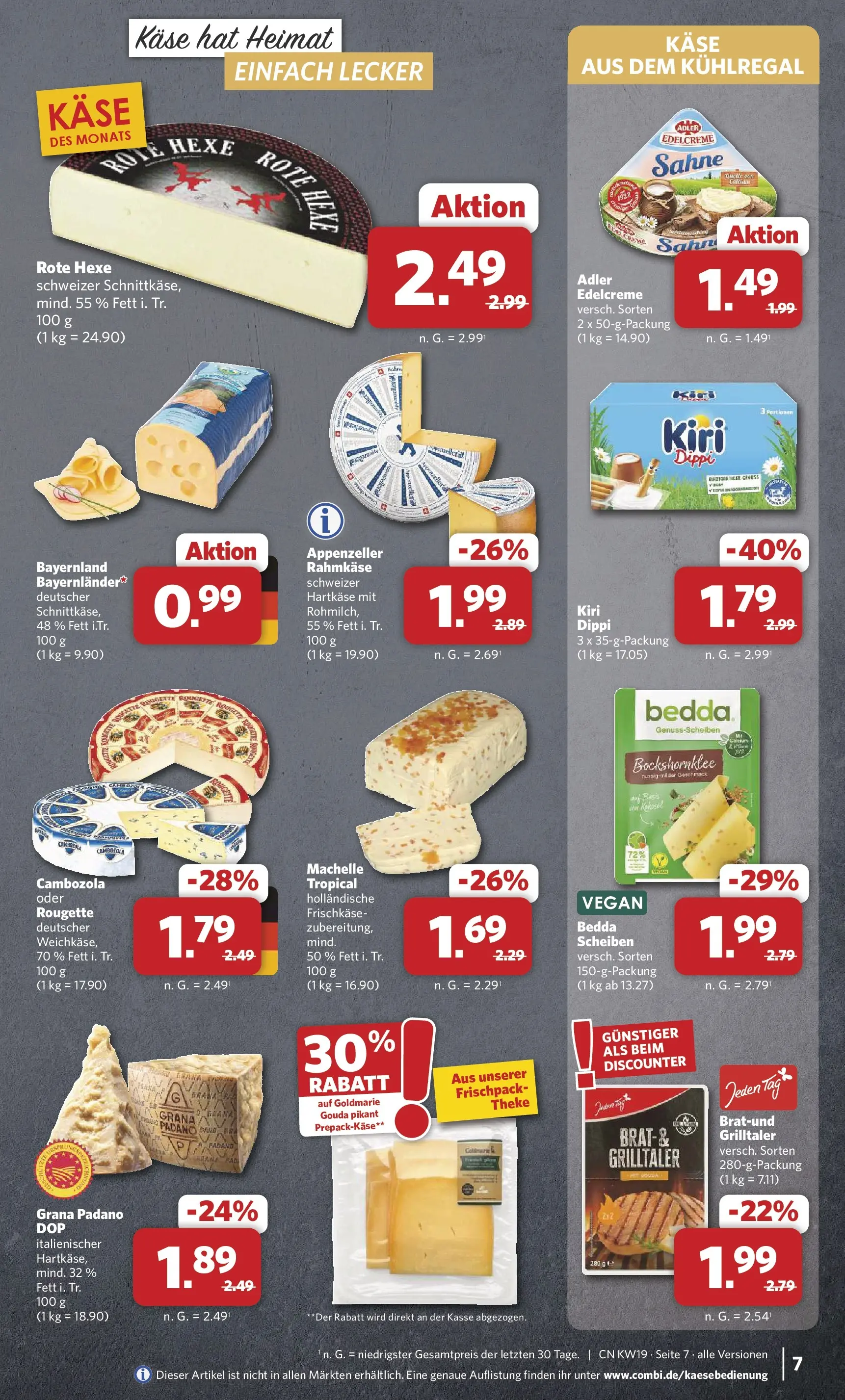 Combi Unsere Wochenangebote (ab 04.05.2026) zum Blättern | Seite: 7 | Produkte: Käse, Theke, Gouda, Rouge