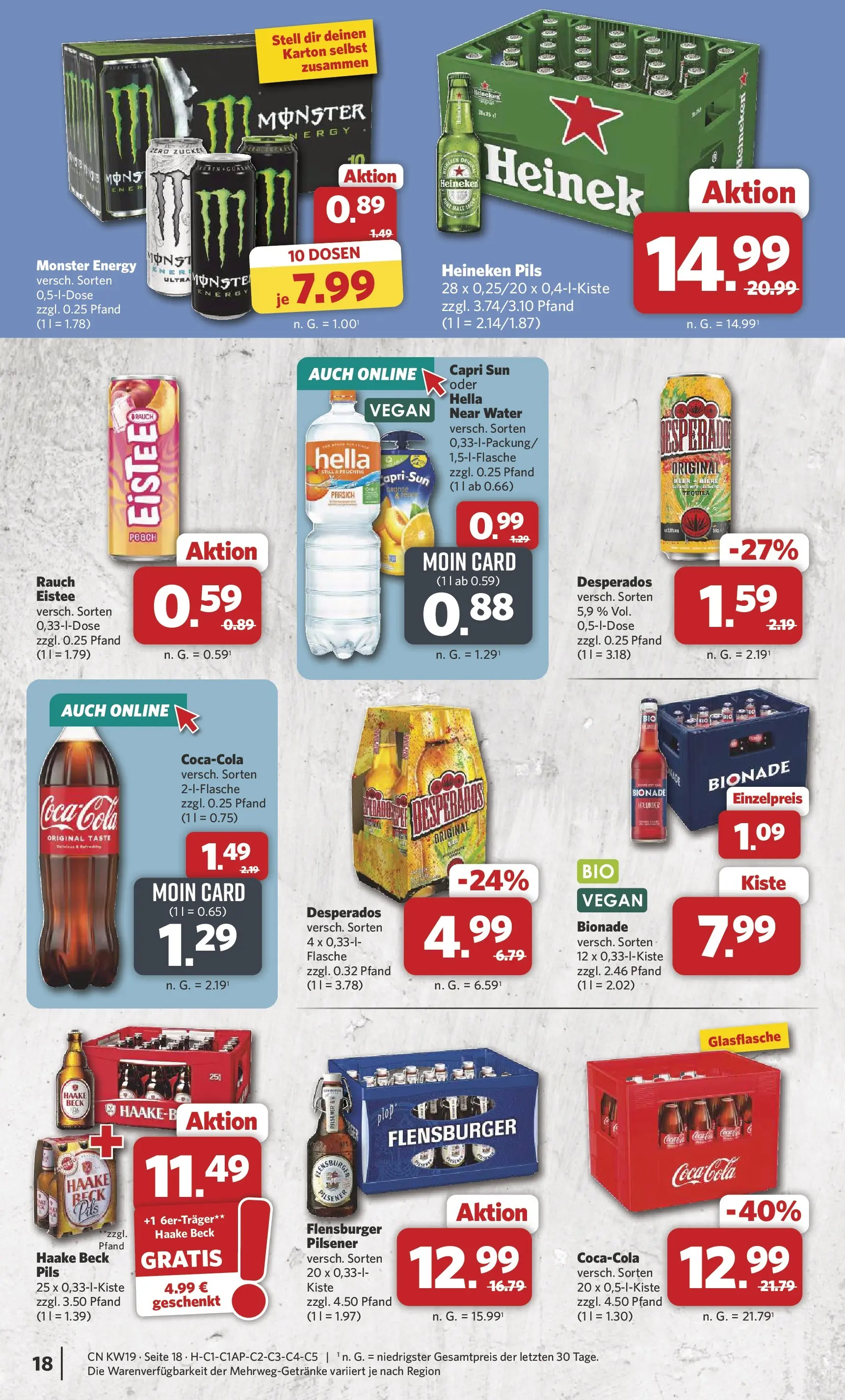 Combi Unsere Wochenangebote (ab 04.05.2026) zum Blättern | Seite: 18 | Produkte: Cola, Pils, Pfirsich, Desperados