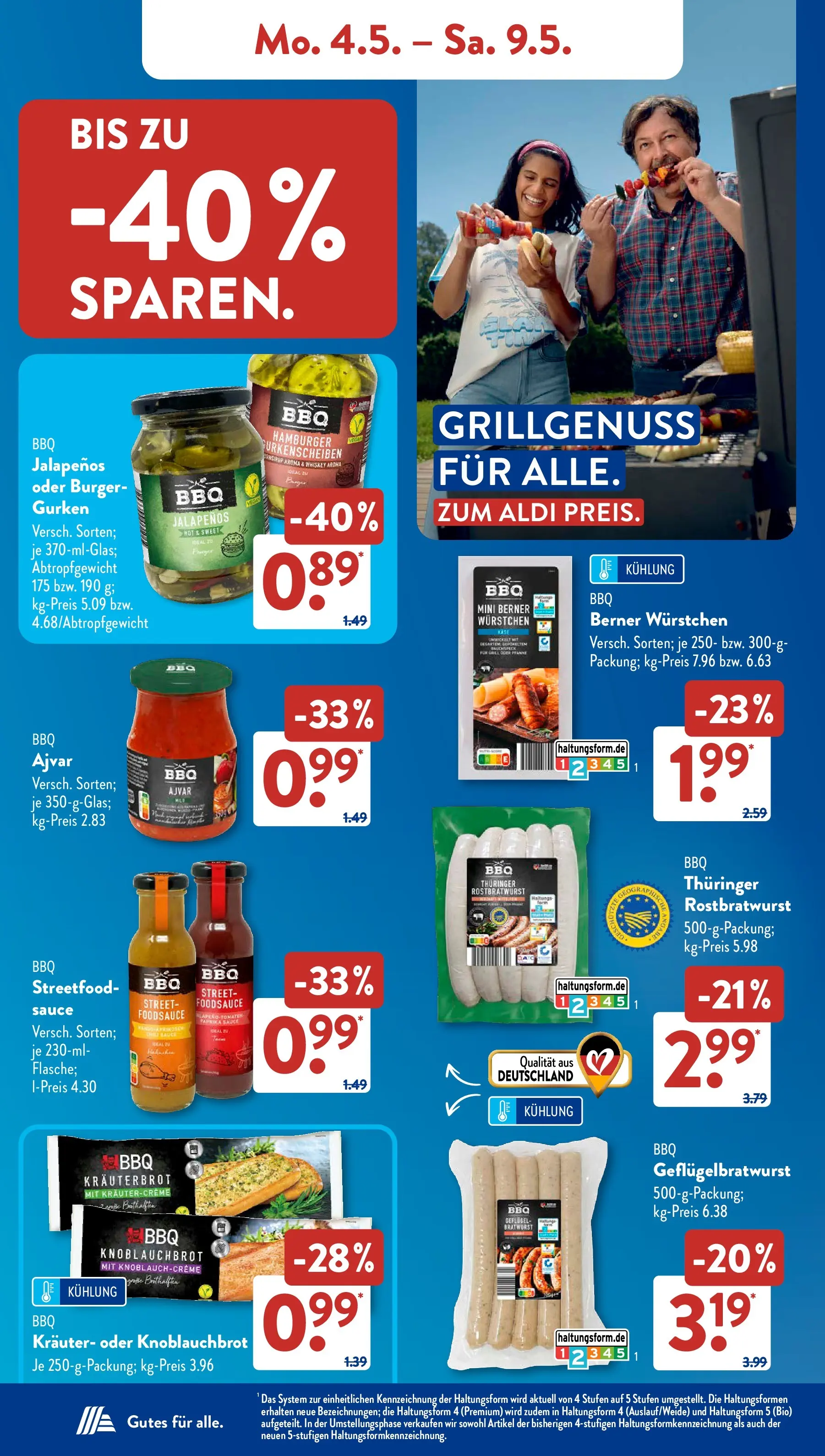Aldi Süd - Aldi Süd: Wochenangebote (ab 03.05.2026) zum Blättern | Seite: 6 | Produkte: Bratwurst, Burger, Gurken, Whiskey
