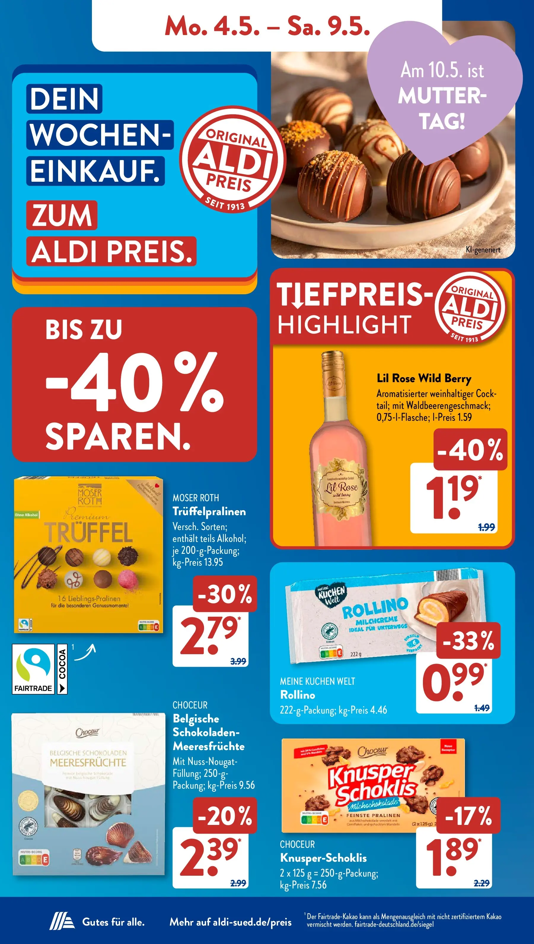Aldi Süd - Aldi Süd: Wochenangebote (ab 03.05.2026) zum Blättern | Seite: 8 | Produkte: Meeresfrüchte, Kuchen