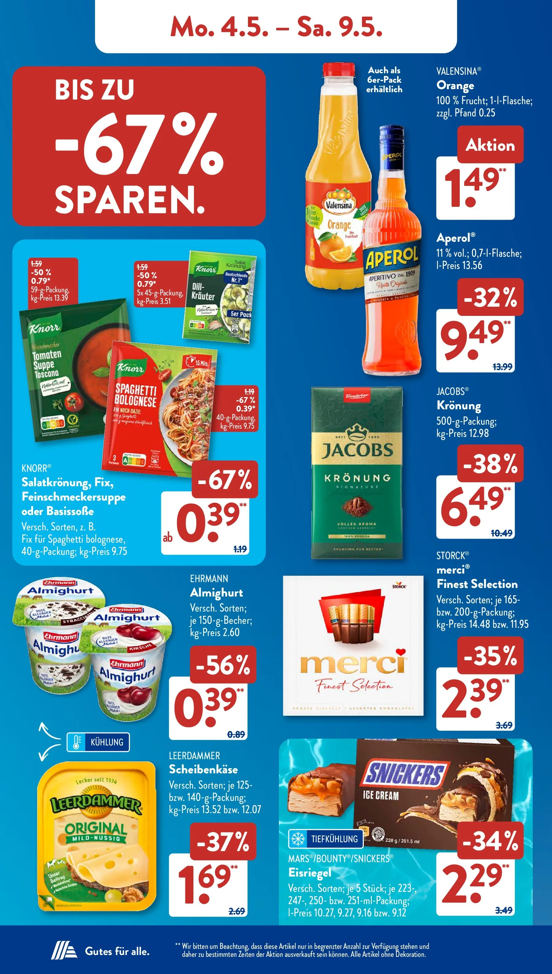 Aldi Süd - Aldi Süd: Wochenangebote (ab 03.05.2026) zum Blättern | Seite: 10 | Produkte: Tomaten, Knorr, Snickers, Salat
