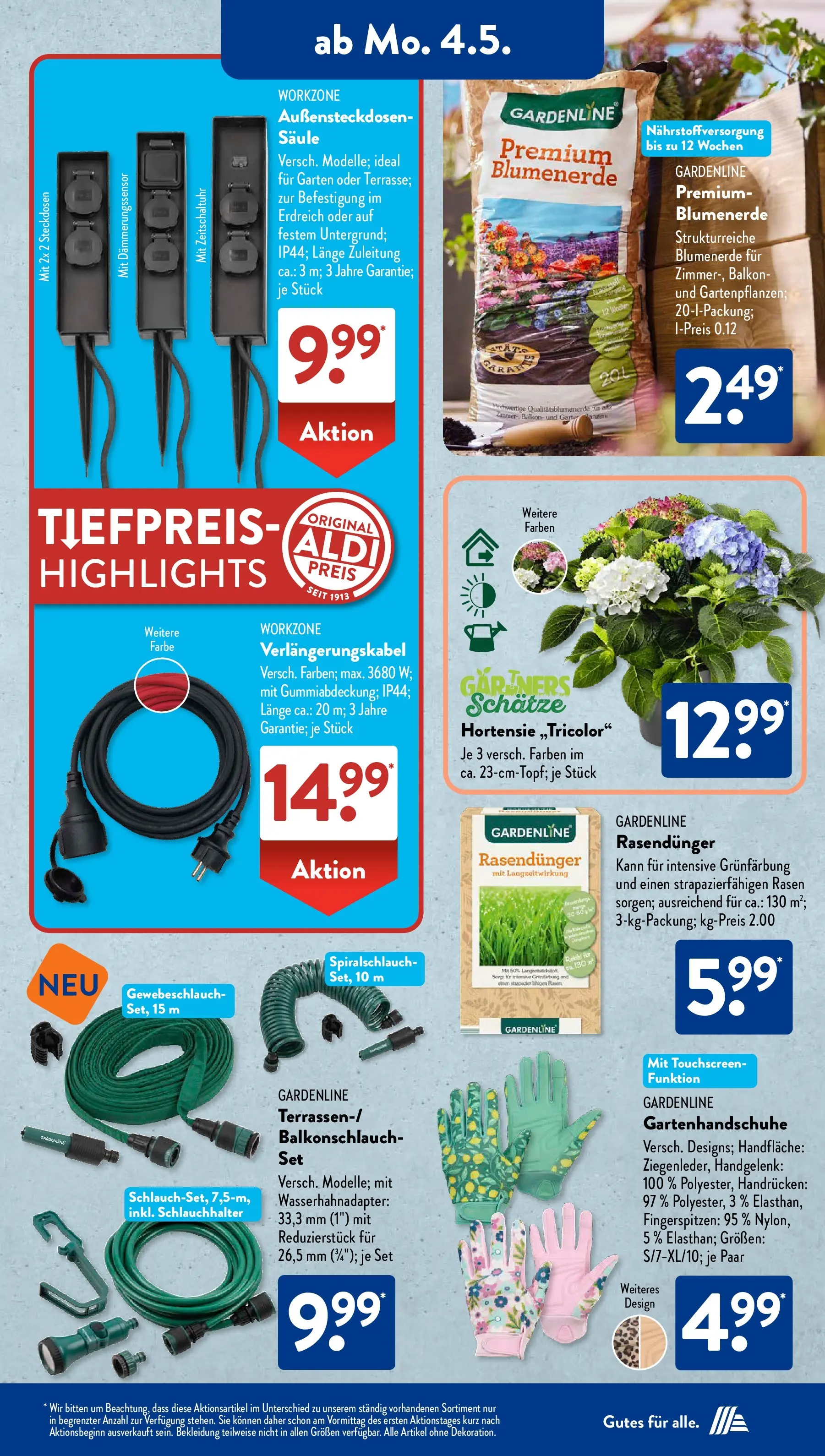 Aldi Süd - Aldi Süd: Wochenangebote (ab 03.05.2026) zum Blättern | Seite: 11 | Produkte: Hortensie, Blumenerde, Bekleidung