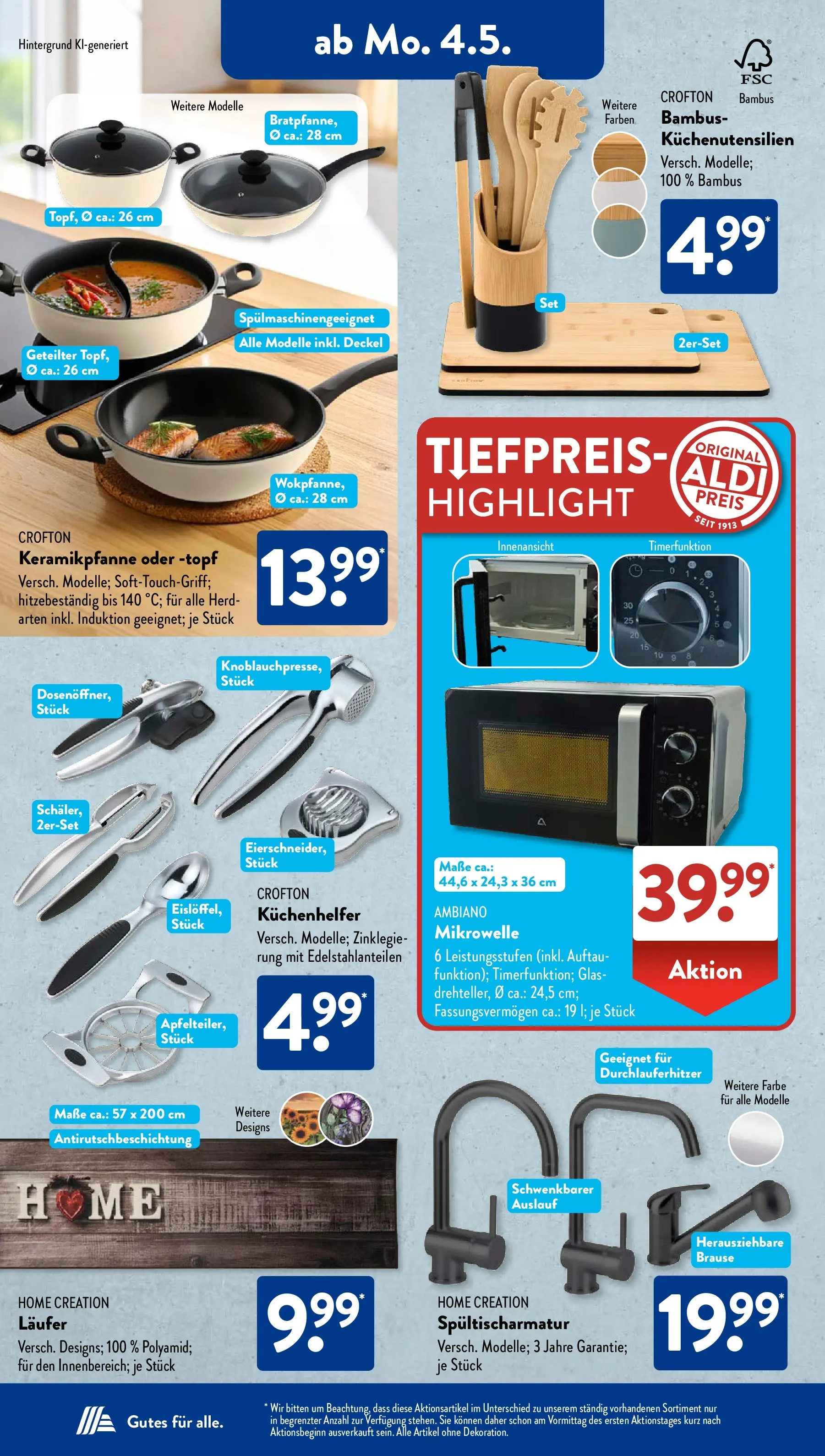 Aldi Süd - Aldi Süd: Wochenangebote (ab 03.05.2026) zum Blättern | Seite: 12 | Produkte: Herd, Mikrowelle, Home creation