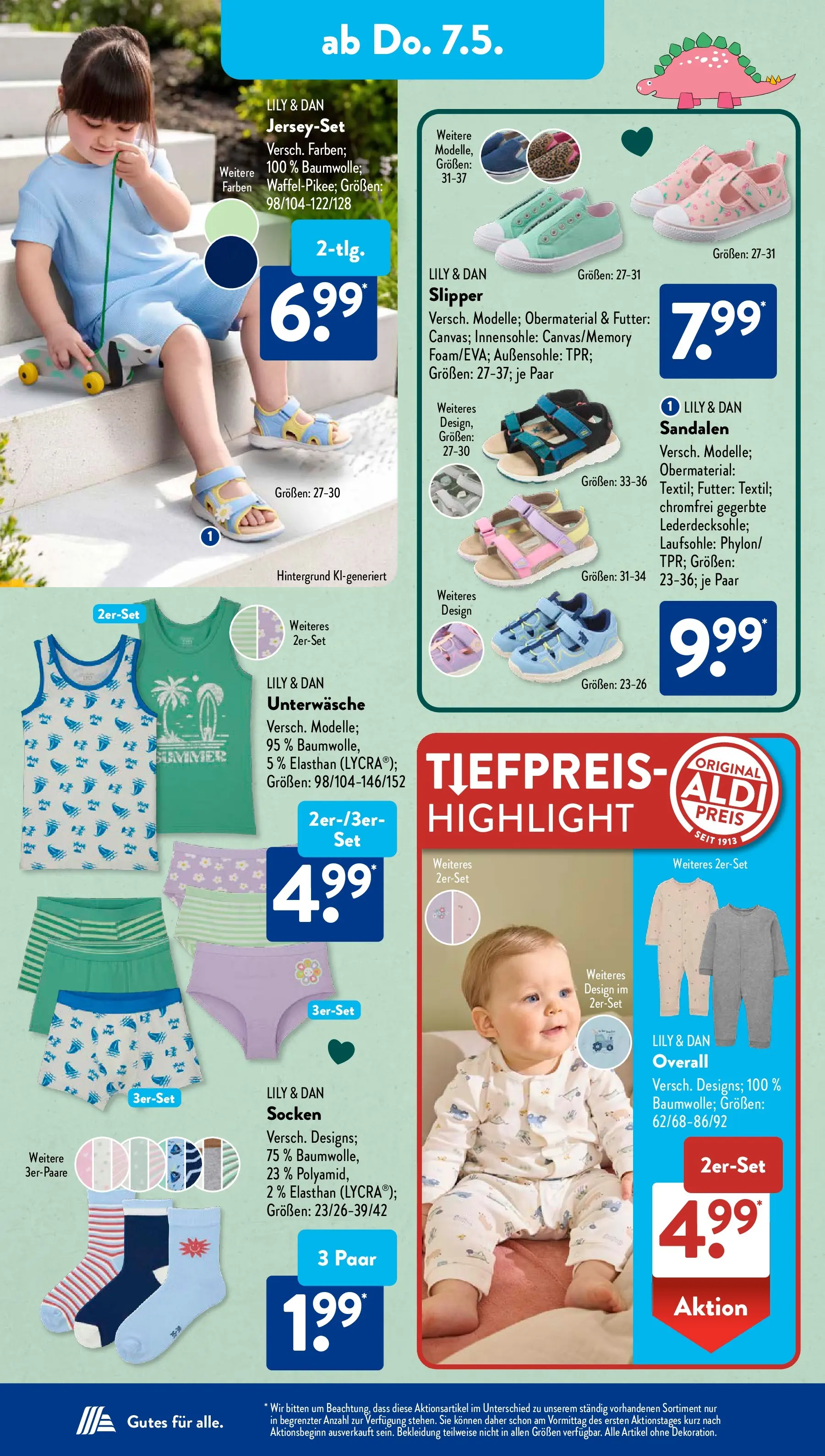Aldi Süd - Aldi Süd: Wochenangebote (ab 03.05.2026) zum Blättern | Seite: 18 | Produkte: Bekleidung, Unterwäsche, Socken, Sandalen