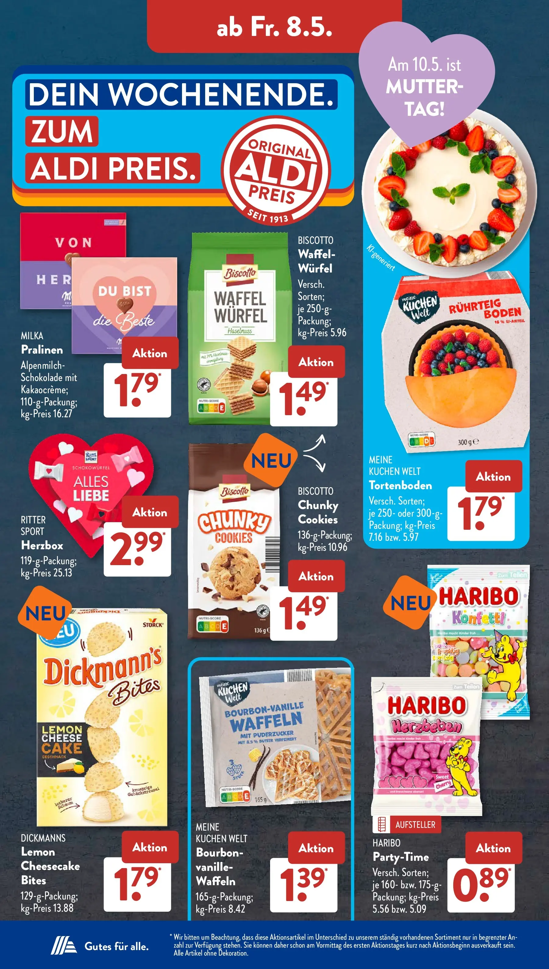 Aldi Süd - Aldi Süd: Wochenangebote (ab 03.05.2026) zum Blättern | Seite: 22 | Produkte: Schokolade, Waffeln, Bourbon, Kuchen
