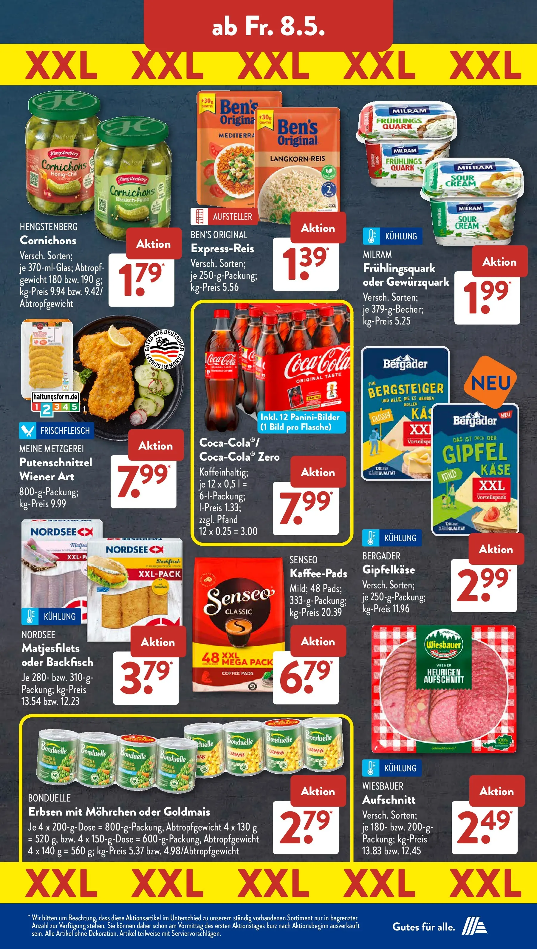 Aldi Süd - Aldi Süd: Wochenangebote (ab 03.05.2026) zum Blättern | Seite: 25 | Produkte: Kaffeepads, Milram, Putenschnitzel, Erbsen