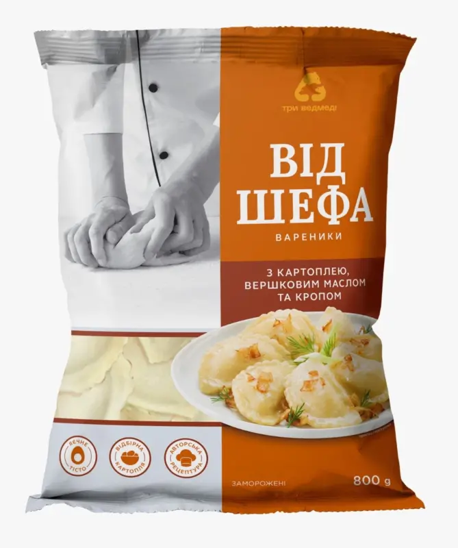 Teigtaschen mit Kartoffeln, Butter und Dill, tiefgefroren