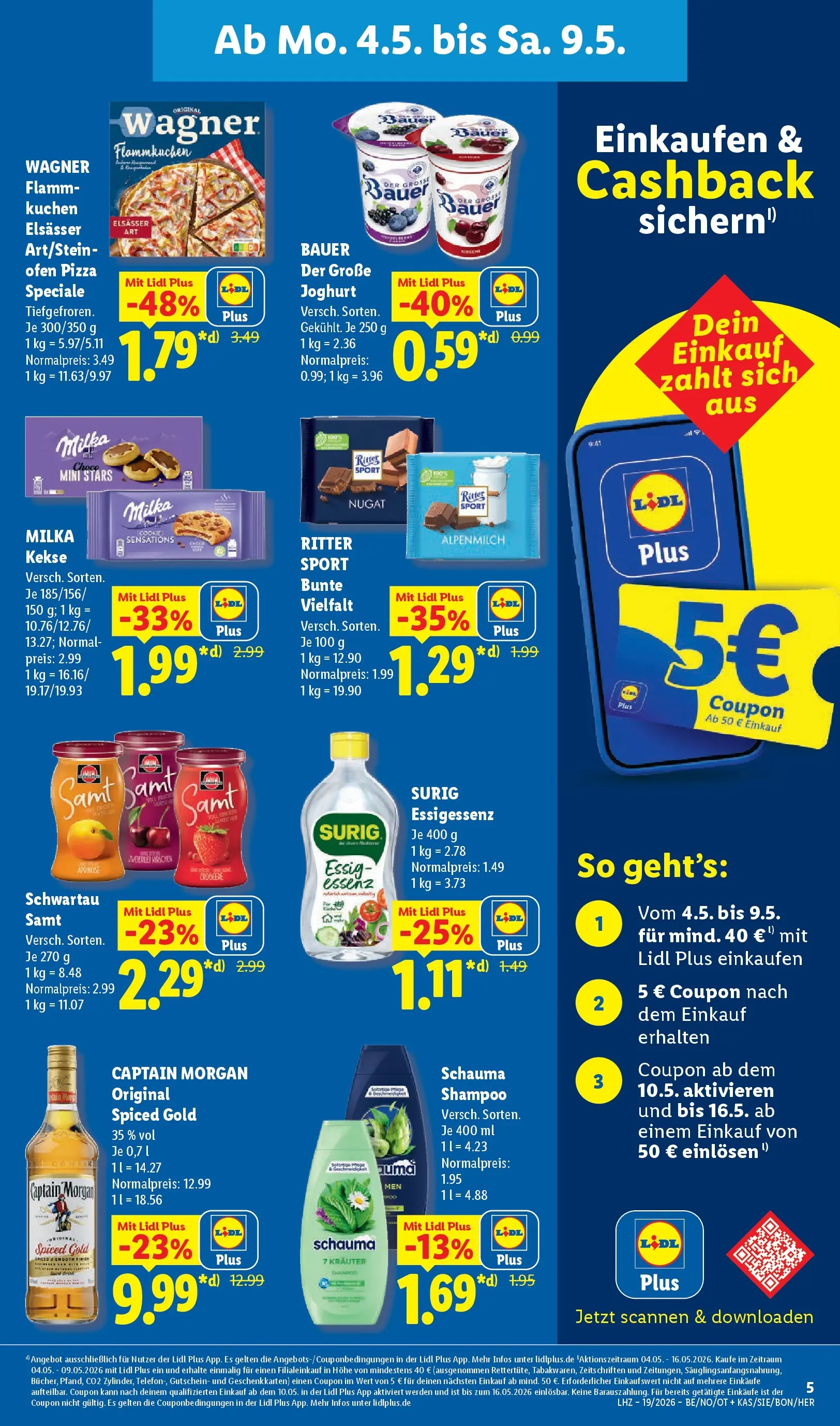 Lidl Prospekt Emlichheim (ab 04.05.2026) zum Blättern » Angebote | Seite: 9 | Produkte: Ofen, Essig, Shampoo, Pizza