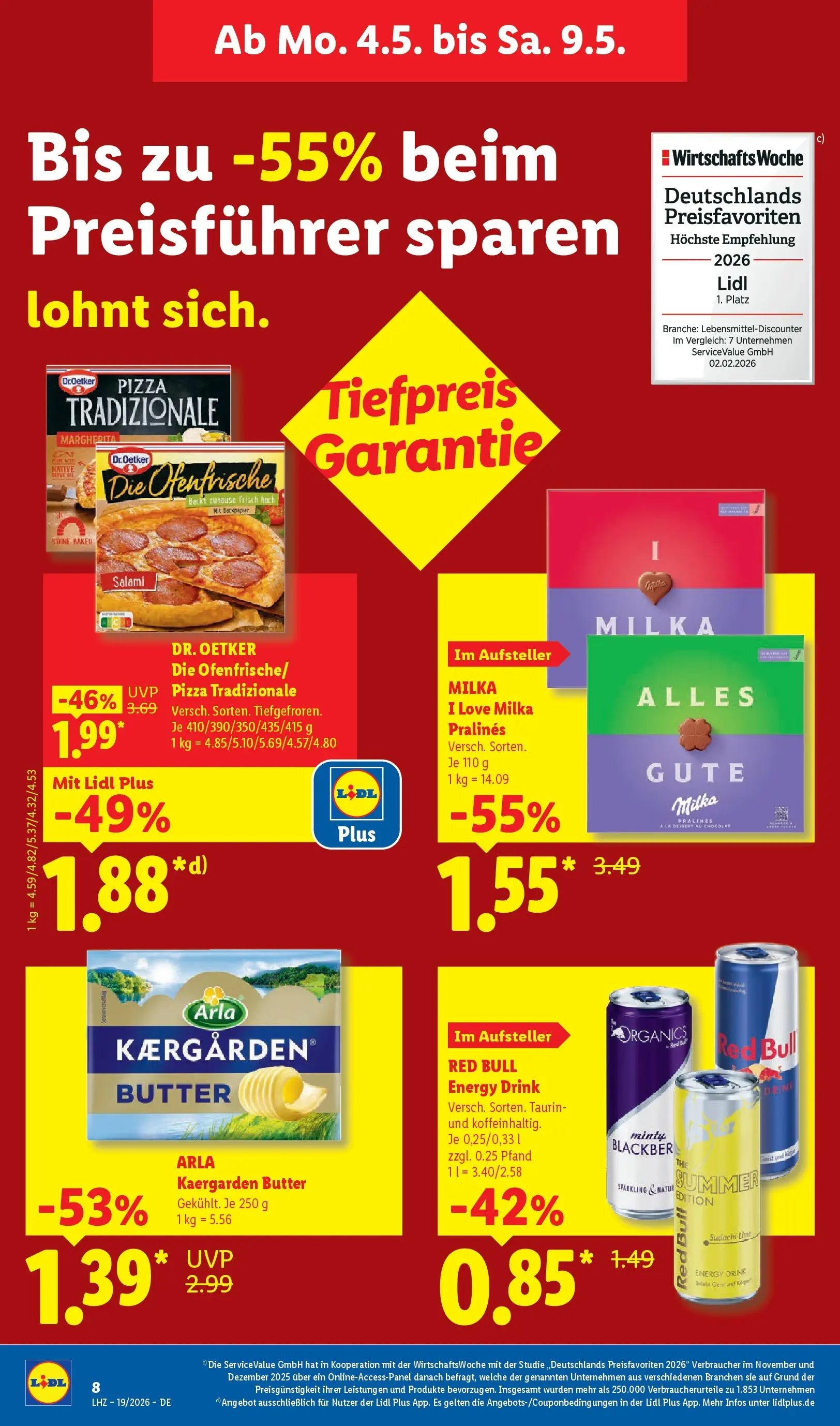 Lidl Prospekt Künzell (ab 04.05.2026) zum Blättern » Angebote | Seite: 18 | Produkte: Energy, Butter, Salami, Pizza