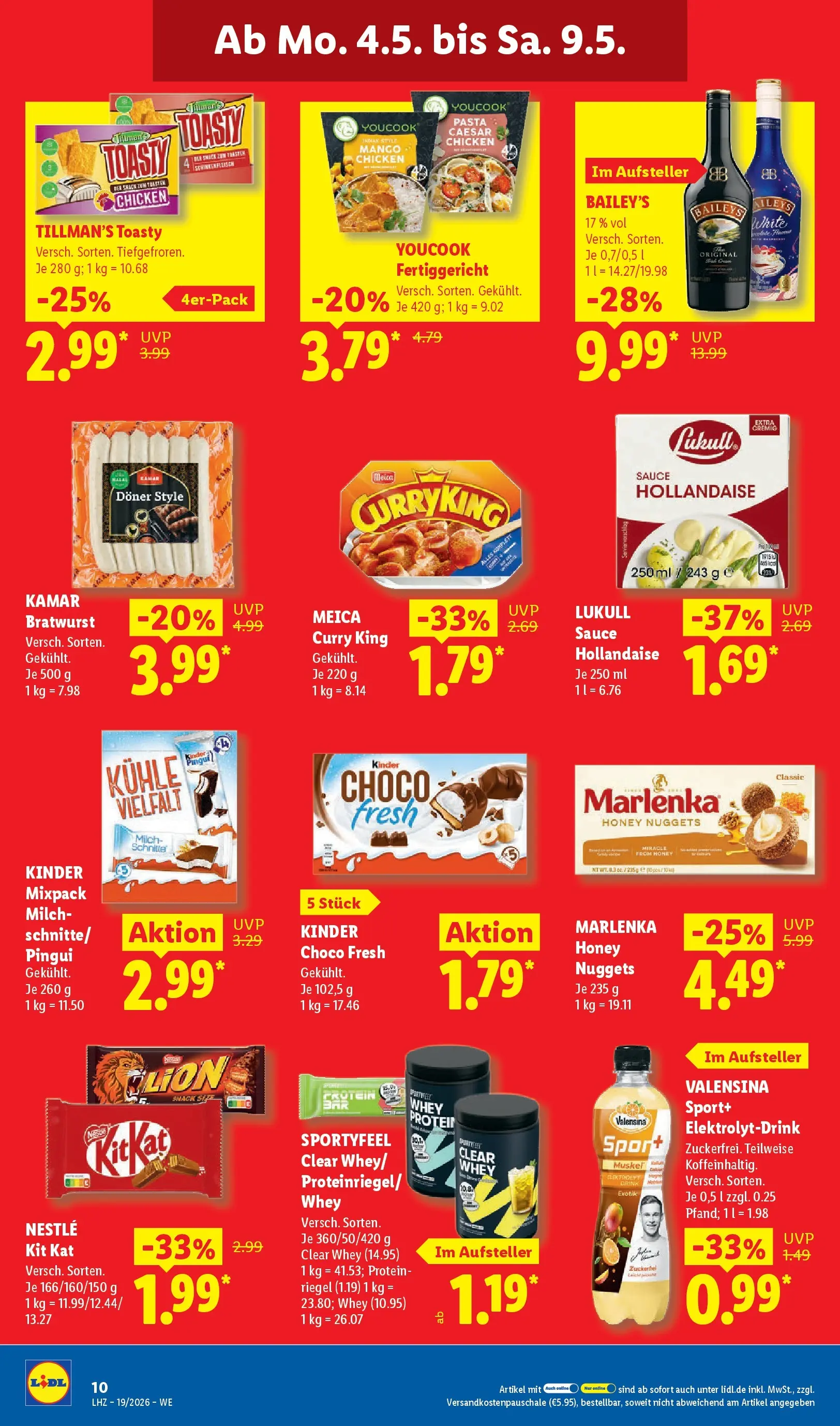 Lidl Prospekt Künzell (ab 04.05.2026) zum Blättern » Angebote | Seite: 20 | Produkte: Milch, Toast, Meica, Mango