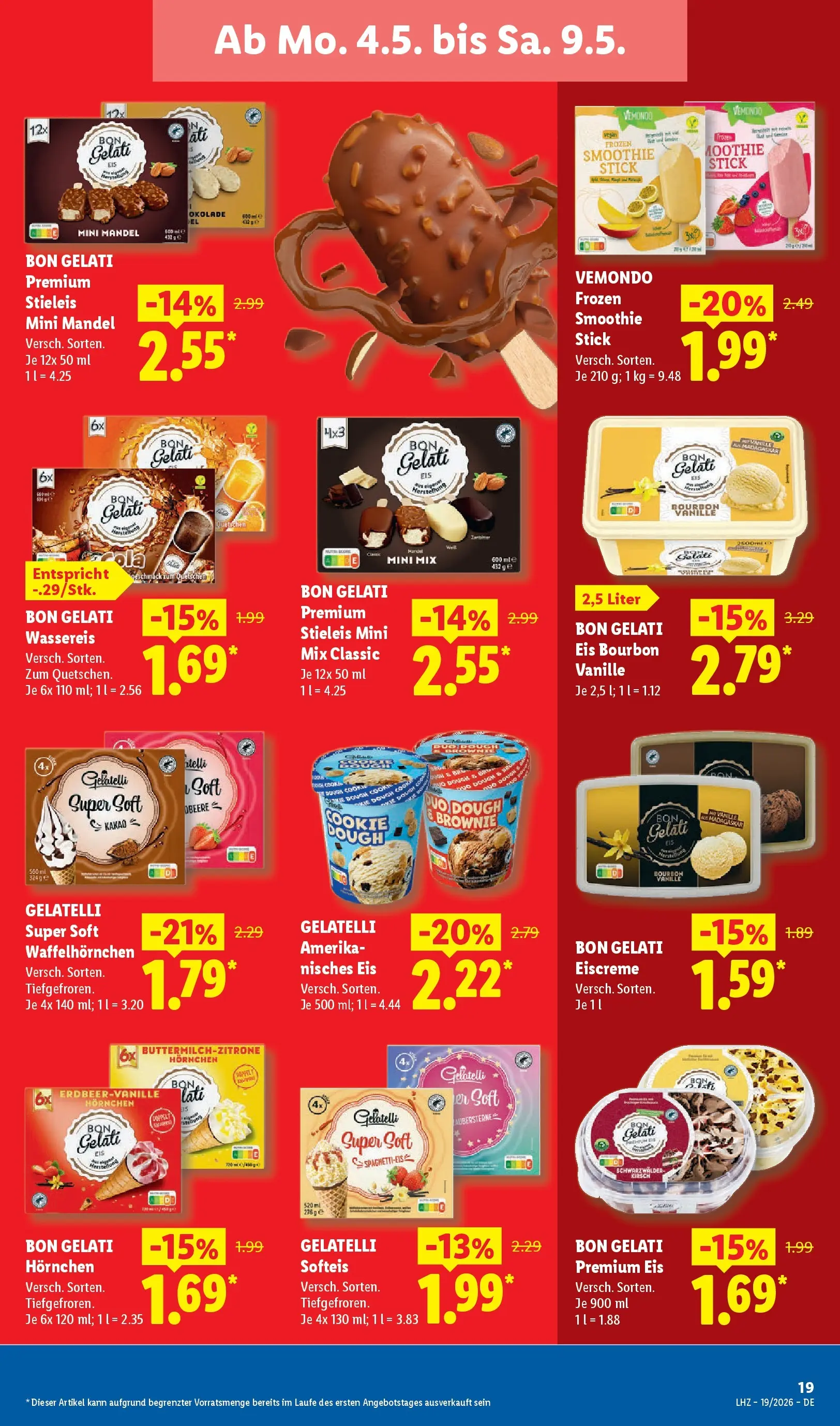 Lidl Prospekt Emlichheim (ab 04.05.2026) zum Blättern » Angebote | Seite: 33 | Produkte: Eiscreme, Bourbon, Eis
