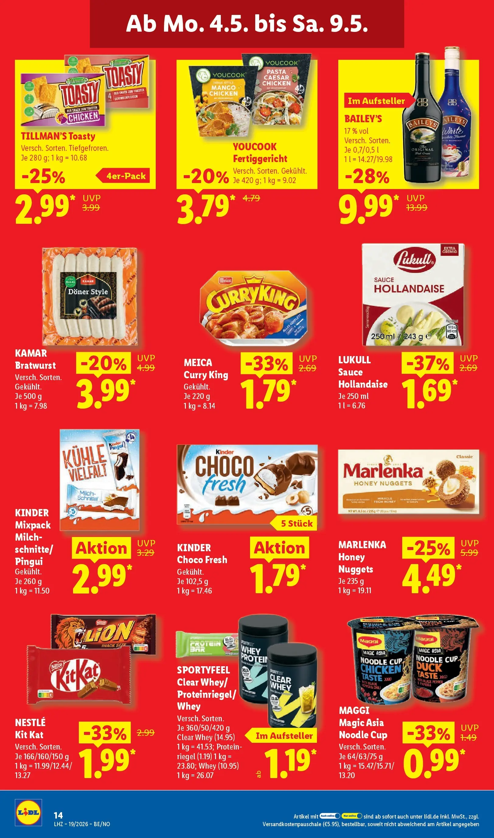 Lidl Prospekt Emlichheim (ab 04.05.2026) zum Blättern » Angebote | Seite: 24 | Produkte: Milch, Bratwurst, Meica, Mango