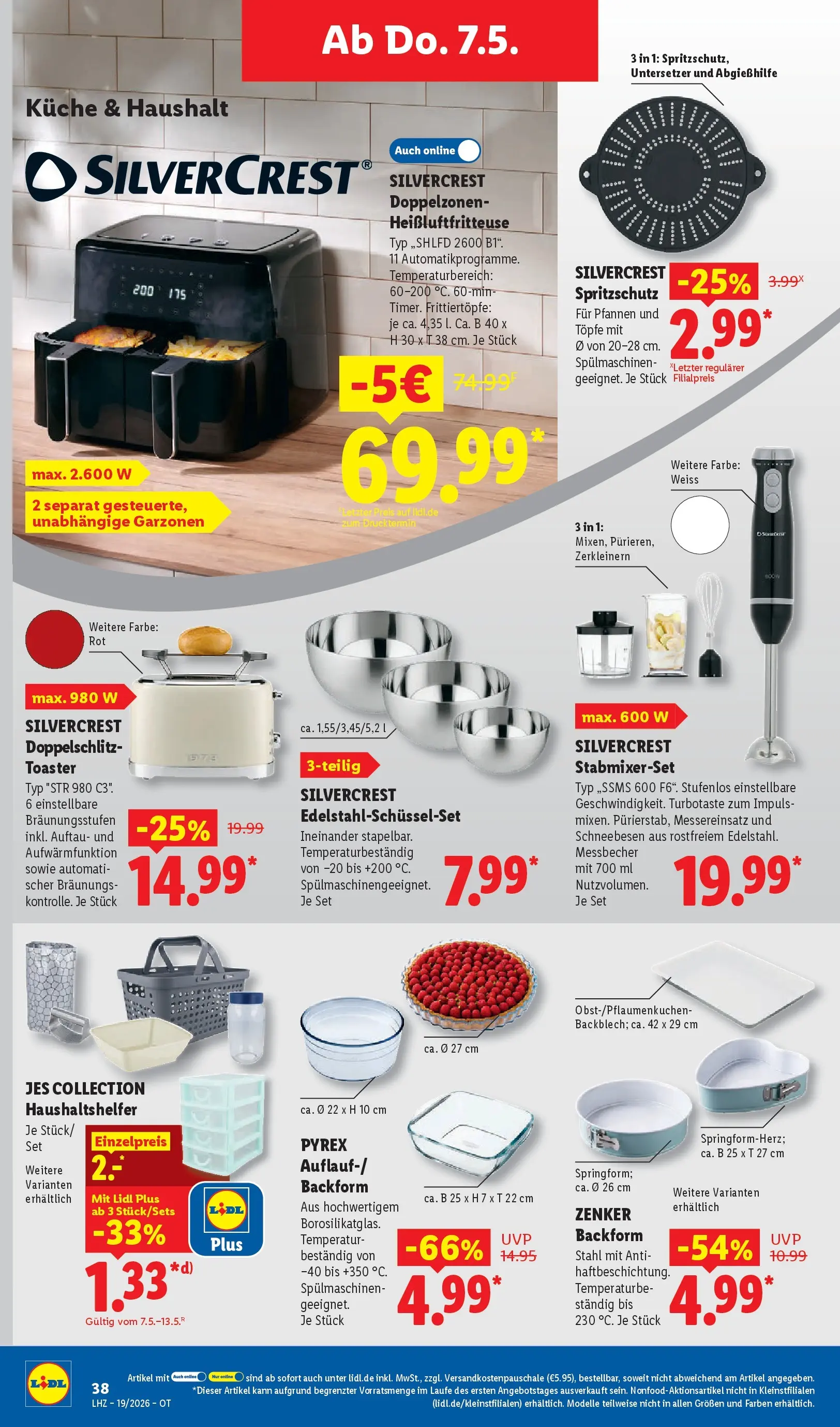 Lidl Prospekt Senftenberg (ab 04.05.2026) zum Blättern » Angebote | Seite: 54 | Produkte: Toaster, Küche, Heißluftfritteuse