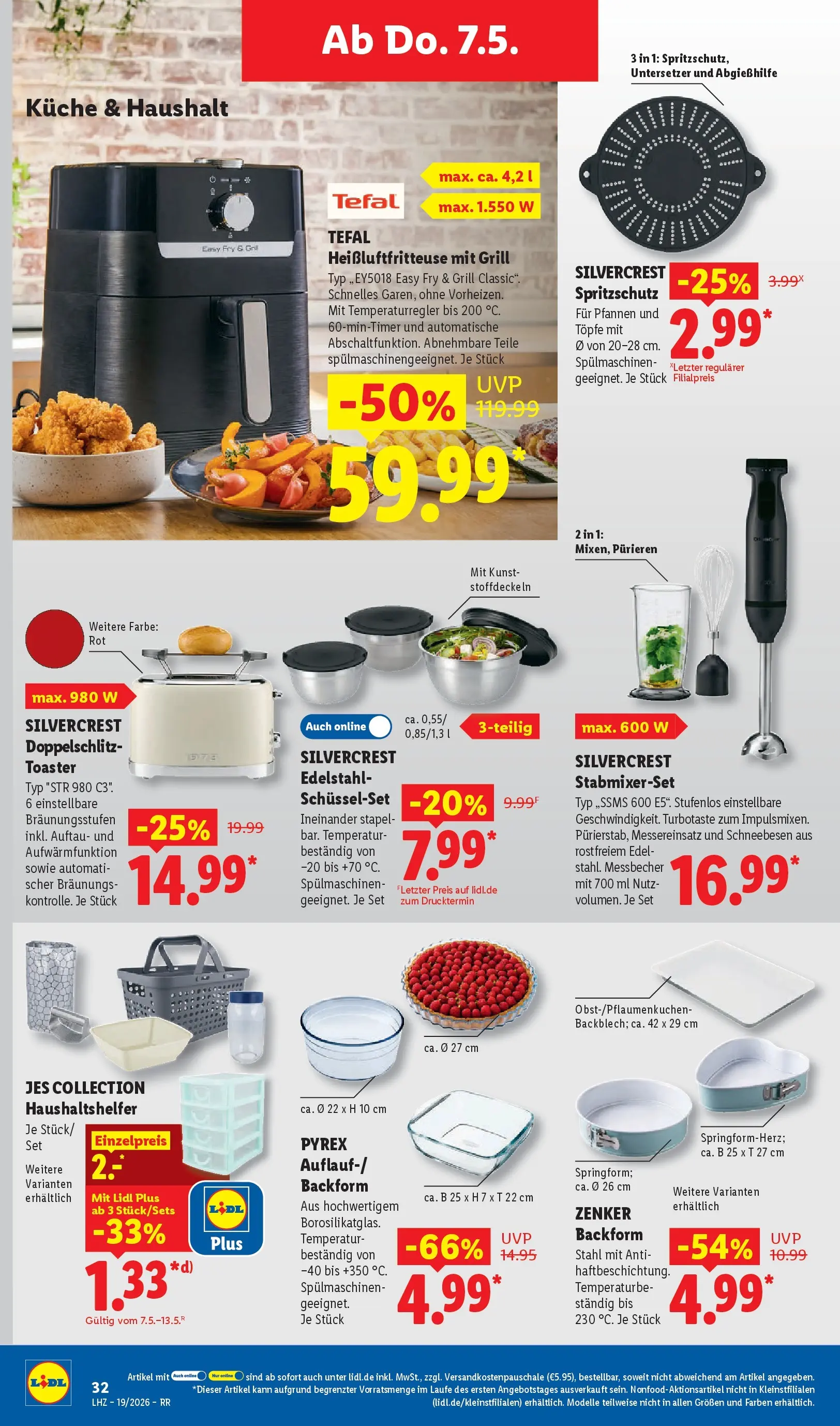 Lidl Prospekt Zülpich (ab 04.05.2026) zum Blättern » Angebote | Seite: 50 | Produkte: Grill, Toaster, Küche, Heißluftfritteuse