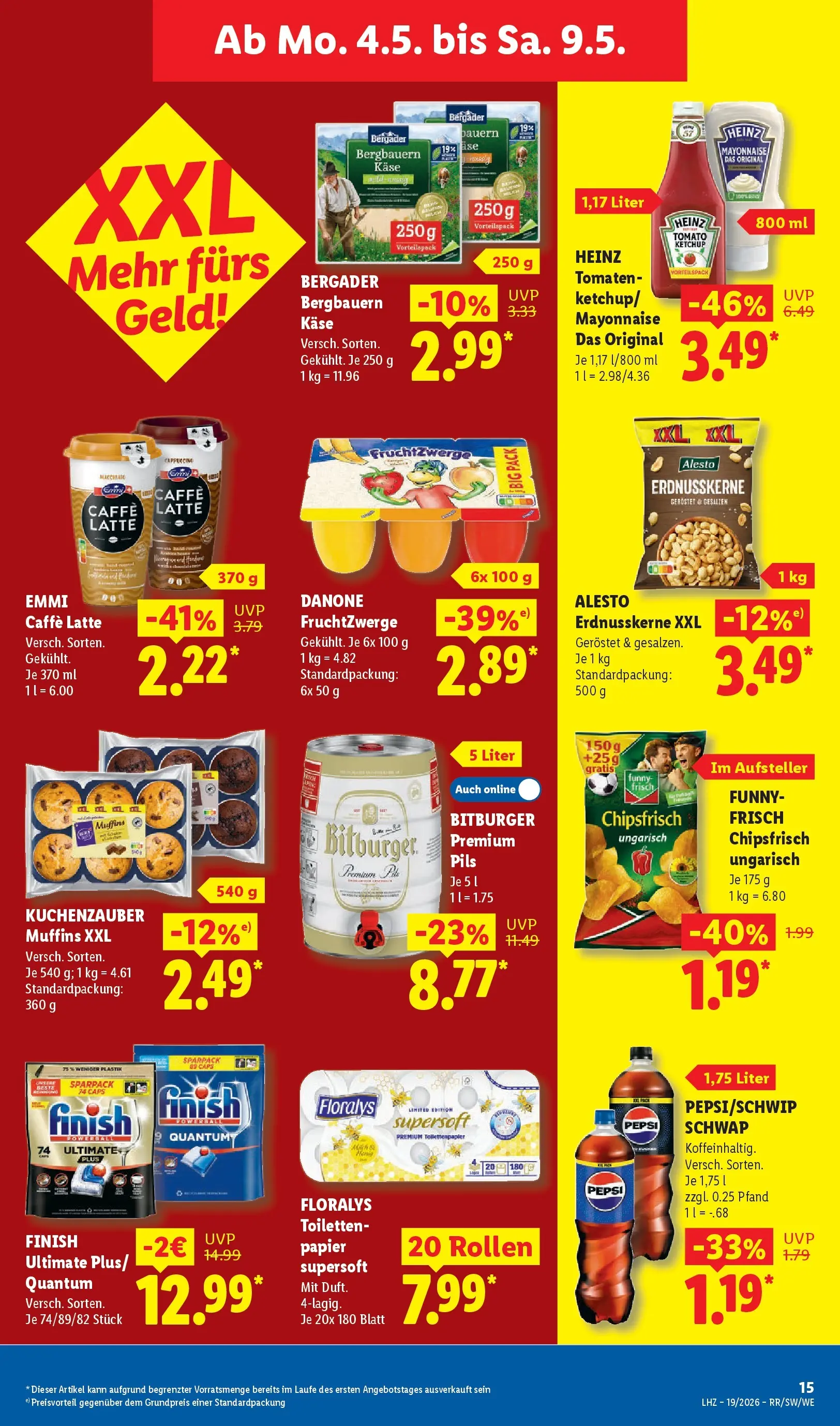 Lidl Prospekt Hagen (ab 04.05.2026) zum Blättern » Angebote | Seite: 25 | Produkte: Bitburger, Käse, Pils, Finish