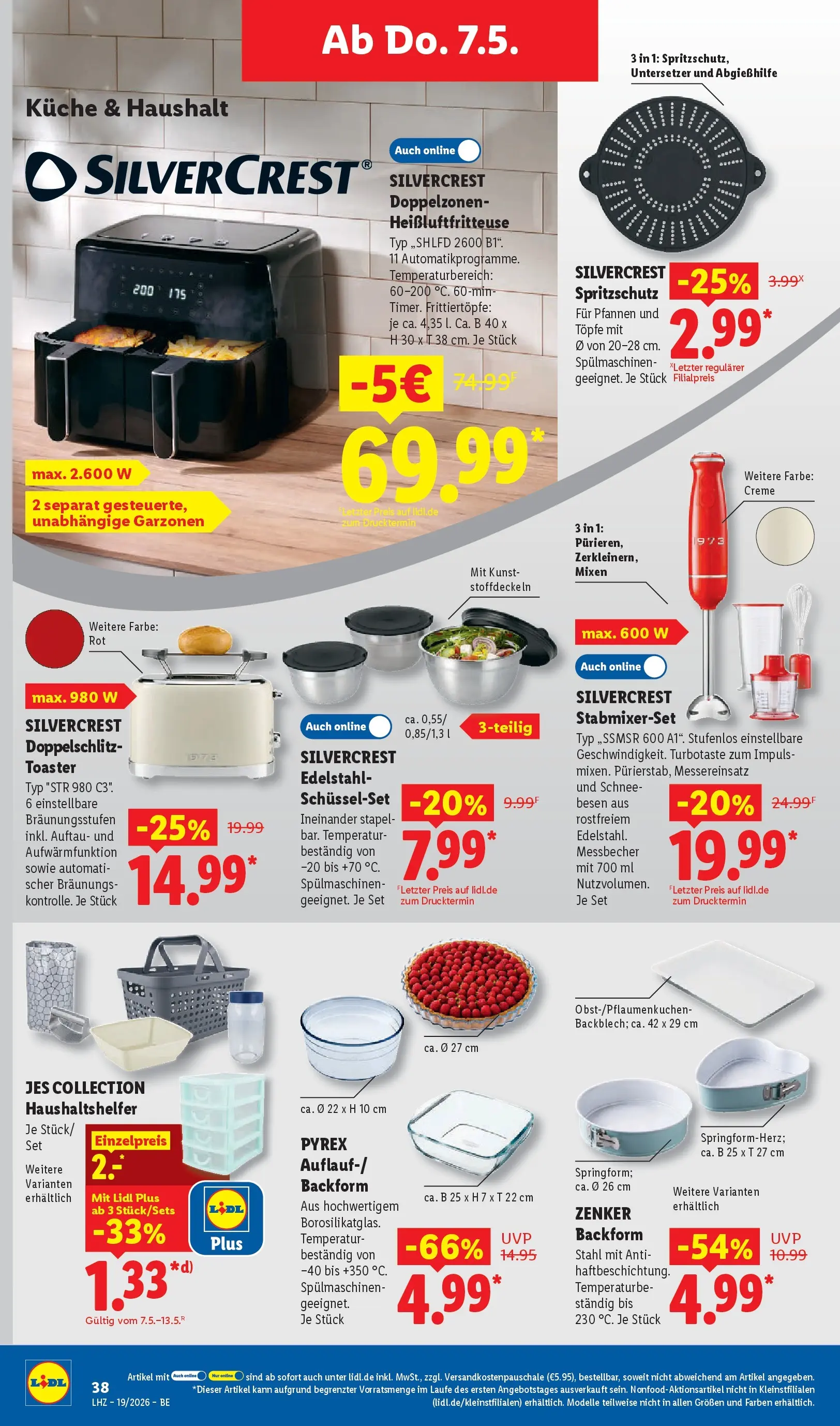Lidl Prospekt Mahlow (ab 04.05.2026) zum Blättern » Angebote | Seite: 54 | Produkte: Toaster, Küche, Creme, Heißluftfritteuse