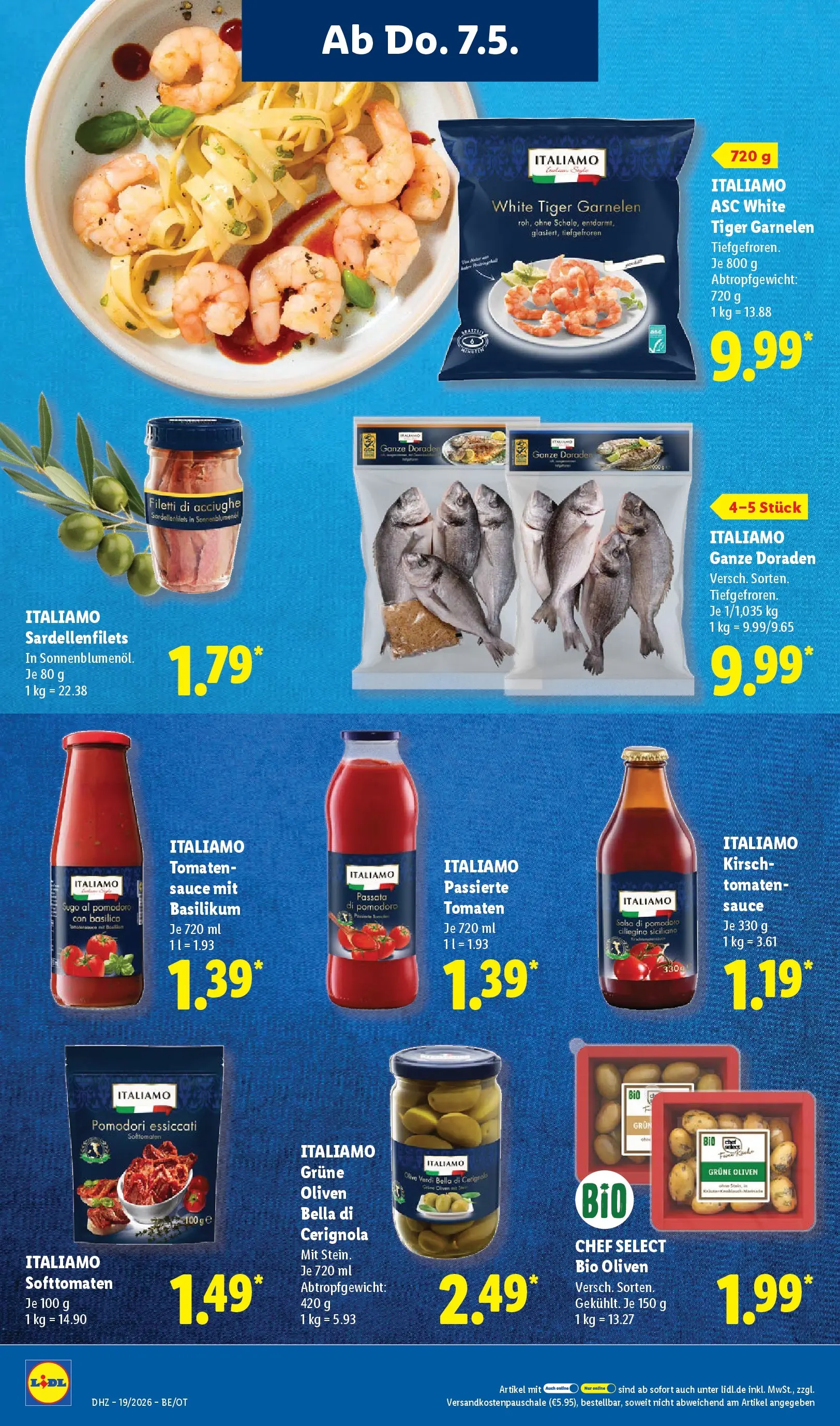 Lidl Prospekt Senftenberg (ab 04.05.2026) zum Blättern » Angebote | Seite: 62 | Produkte: Tomaten, Garnelen, Tiger garnelen