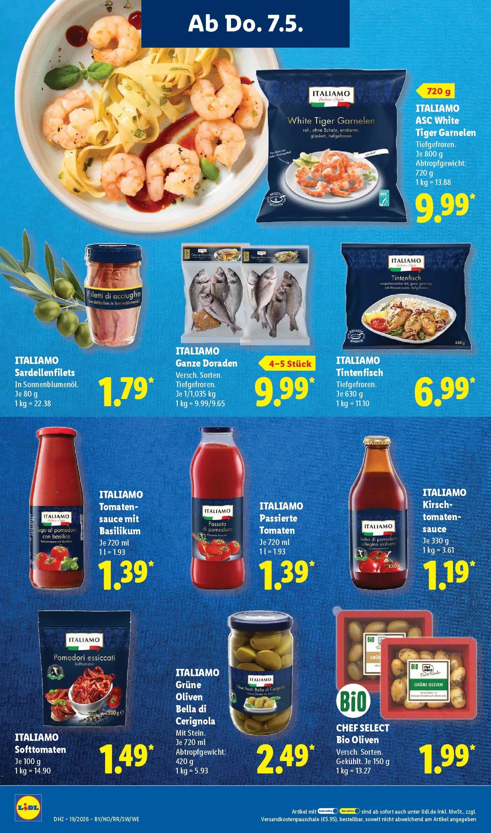 Lidl Prospekt Emlichheim (ab 04.05.2026) zum Blättern » Angebote | Seite: 62 | Produkte: Tomaten, Garnelen, Tintenfisch, Tiger garnelen