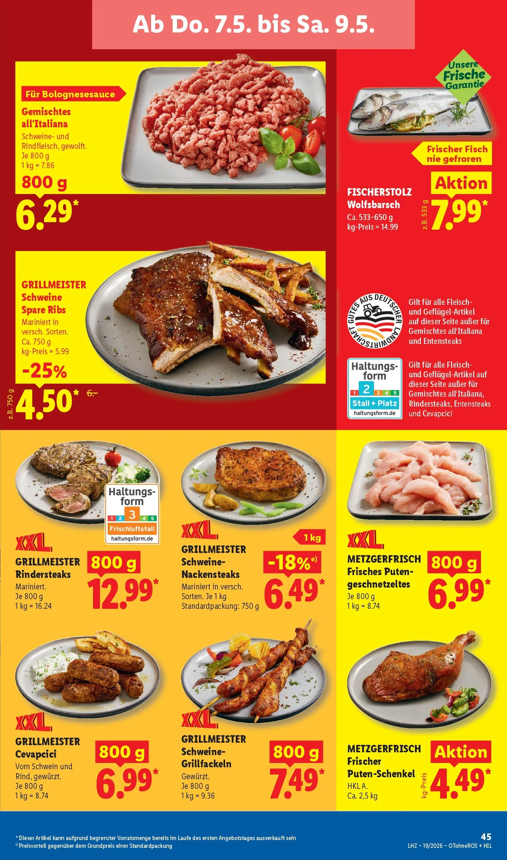 Lidl Prospekt Senftenberg (ab 04.05.2026) zum Blättern » Angebote | Seite: 67 | Produkte: Spare ribs, Cevapcici, Fisch, Fleisch