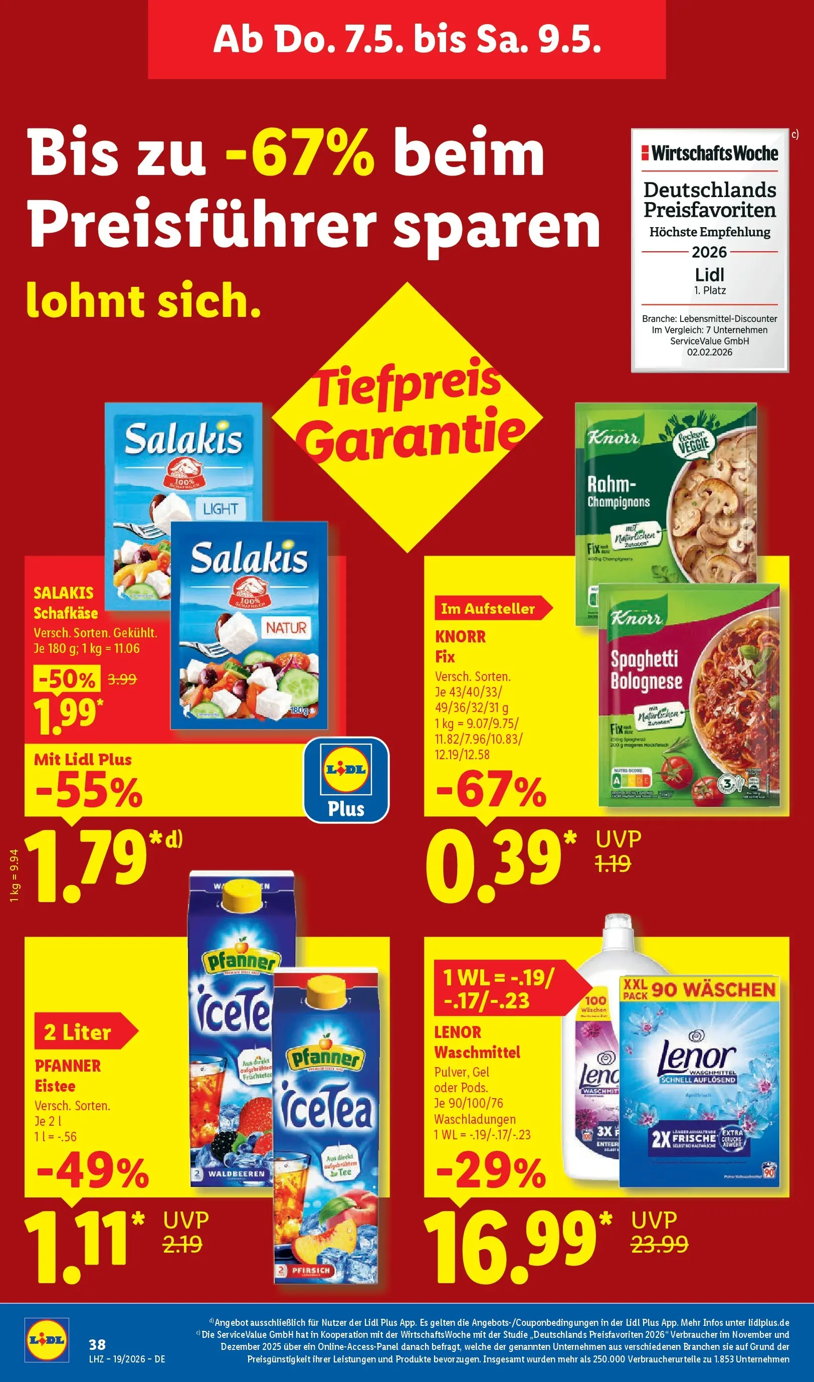 Lidl Prospekt Künzell (ab 04.05.2026) zum Blättern » Angebote | Seite: 64 | Produkte: Lenor, Champignons, Waschmittel, Pfirsich