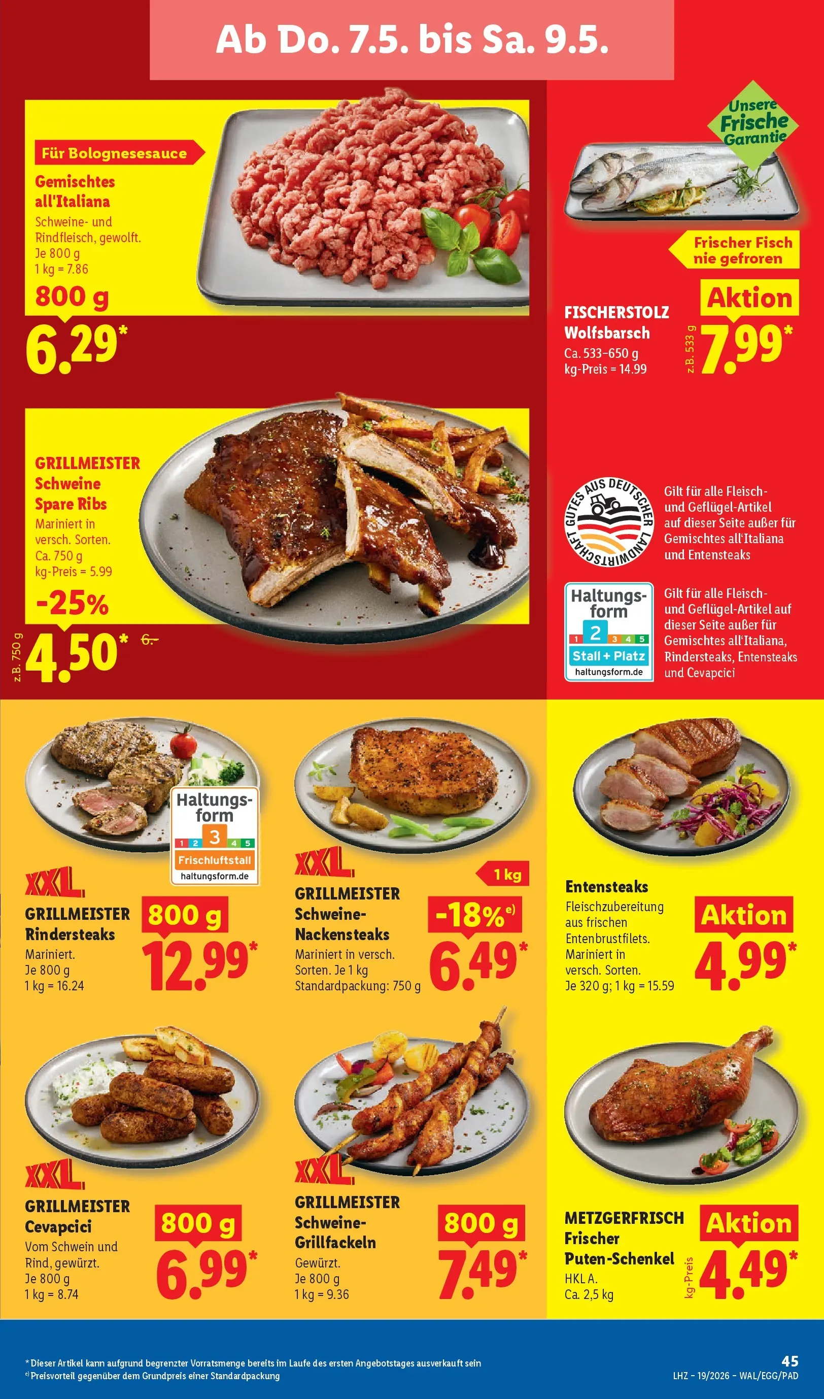 Lidl Prospekt Höxter (ab 04.05.2026) zum Blättern » Angebote | Seite: 67 | Produkte: Nackensteaks, Spare ribs, Fisch, Fleisch