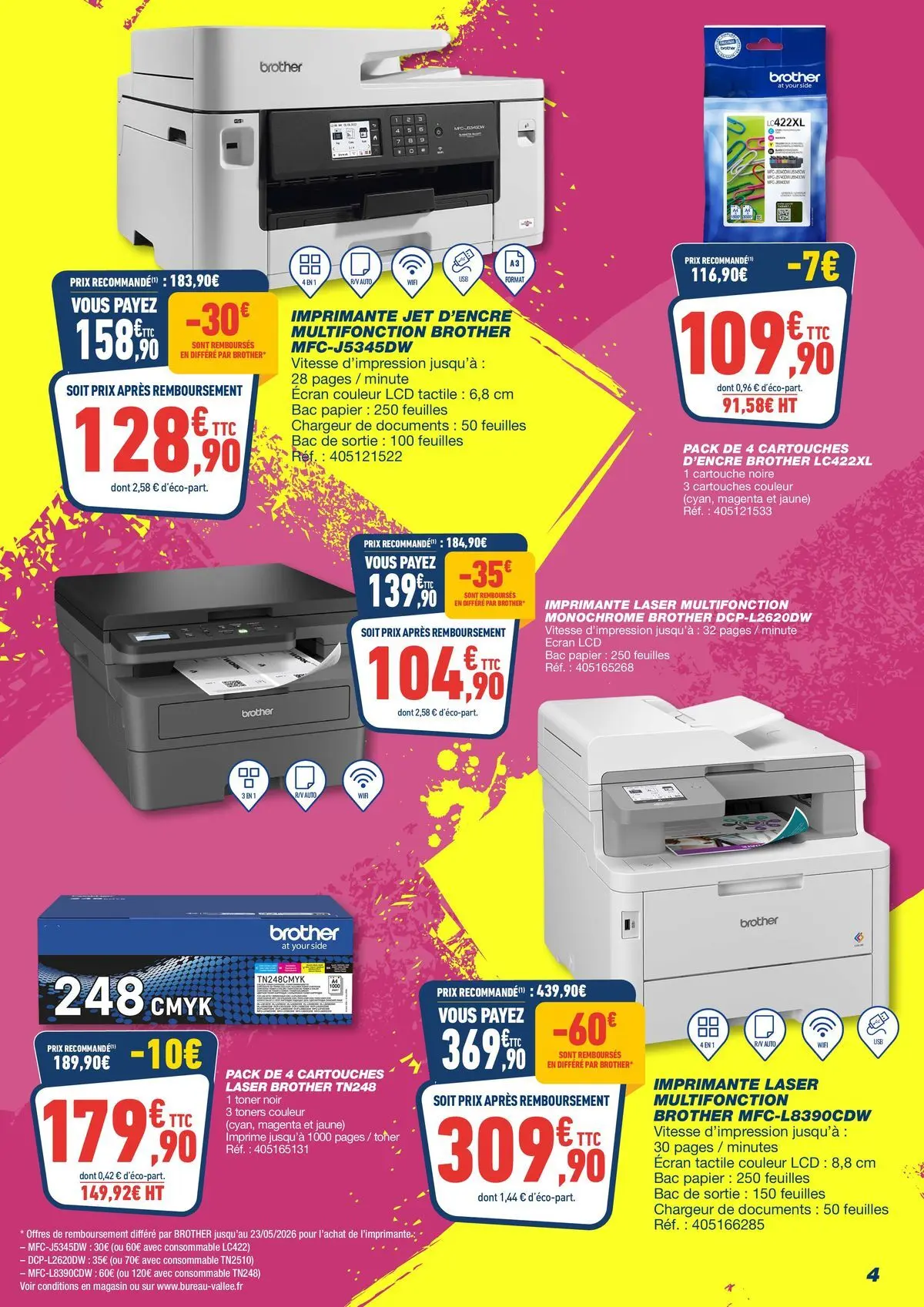 Bureau Vallée - Nos prix bas font bonne impression à partir du 03/05/2026 - promo en ligne | Page: 4 | Produits: Imprimante, Toner, Cartouche