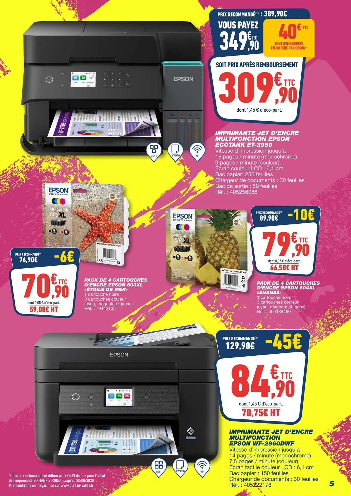 Bureau Vallée - Nos prix bas font bonne impression à partir du 03/05/2026 - promo en ligne | Page: 5 | Produits: Imprimante, Cartouche, Ananas
