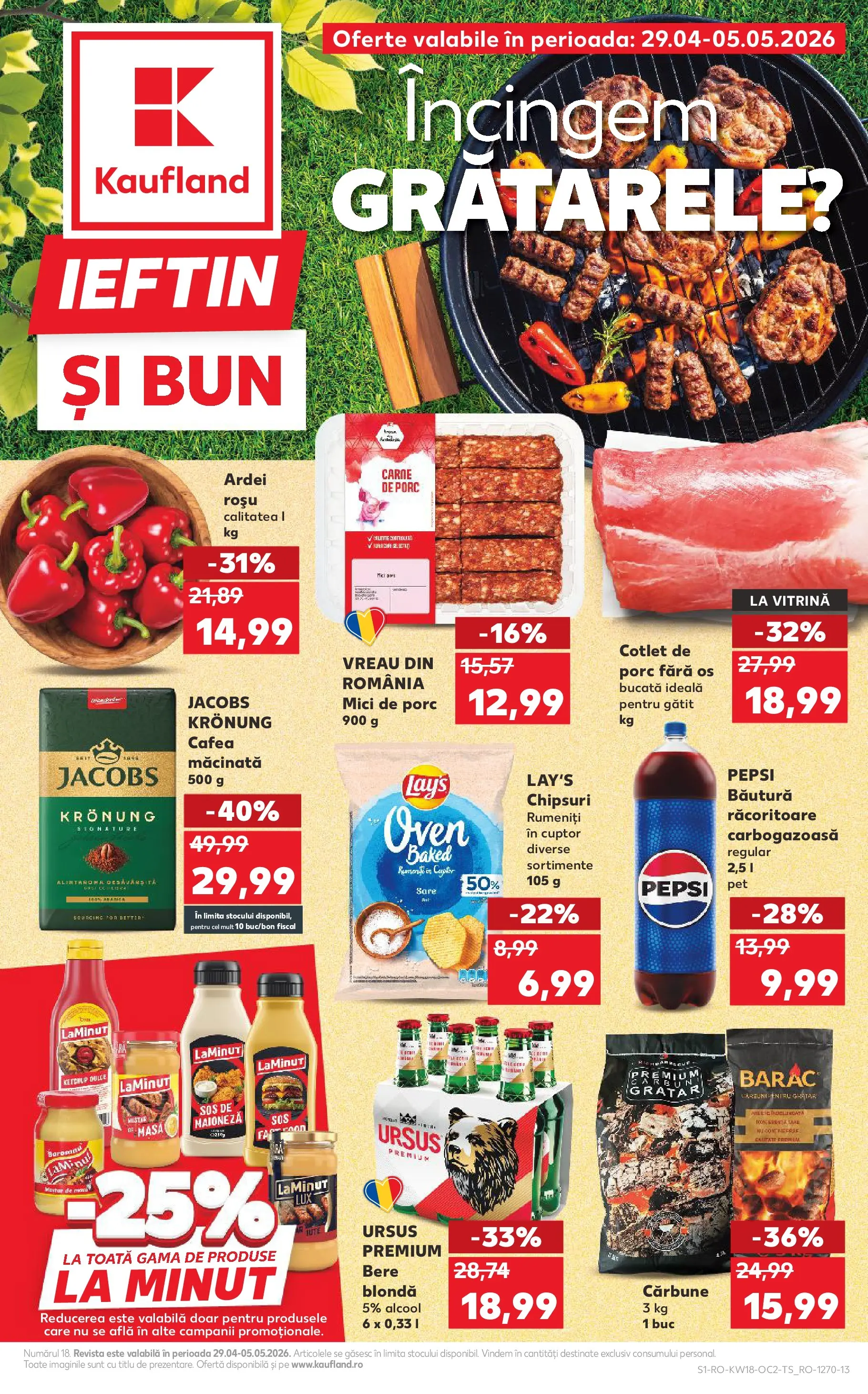 Kaufland Satu Mare 29.04.2026 - Revista si Oferta | Pagină: 1 | Produse: Mici, Bere, Maioneză, Sos