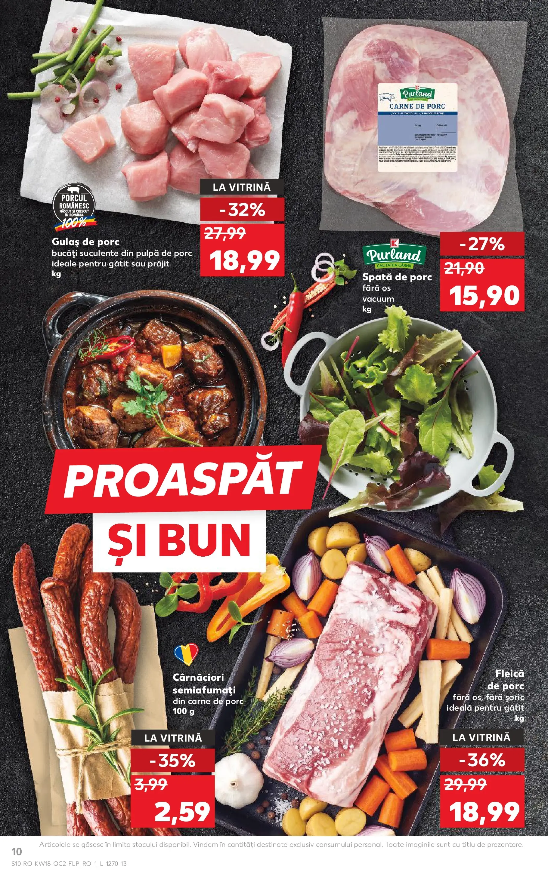 Kaufland Satu Mare 29.04.2026 - Revista si Oferta | Pagină: 10 | Produse: Vitrină, Carne De Porc, Gulaș, Fleică