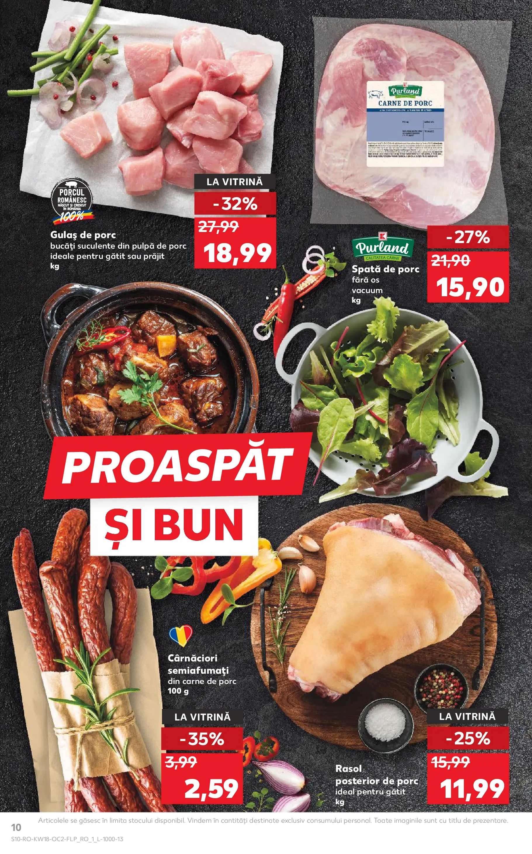 Kaufland Bârlad 29.04.2026 - Revista si Oferta | Pagină: 10 | Produse: Vitrină, Carne De Porc, Gulaș, Rasol