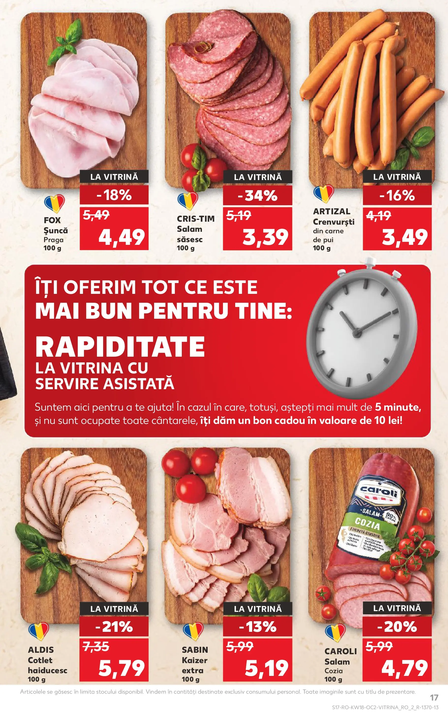Kaufland Codlea 29.04.2026 - Revista si Oferta | Pagină: 17 | Produse: Crenvurști, Bacon, Salam, Șuncă